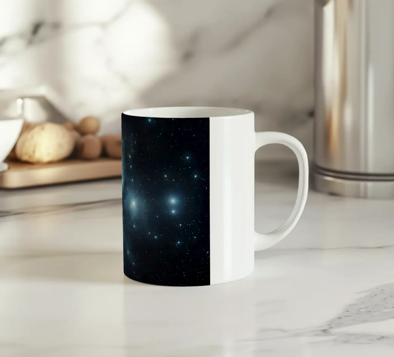 B L U E ceramic mug by Stellar Dream Art
