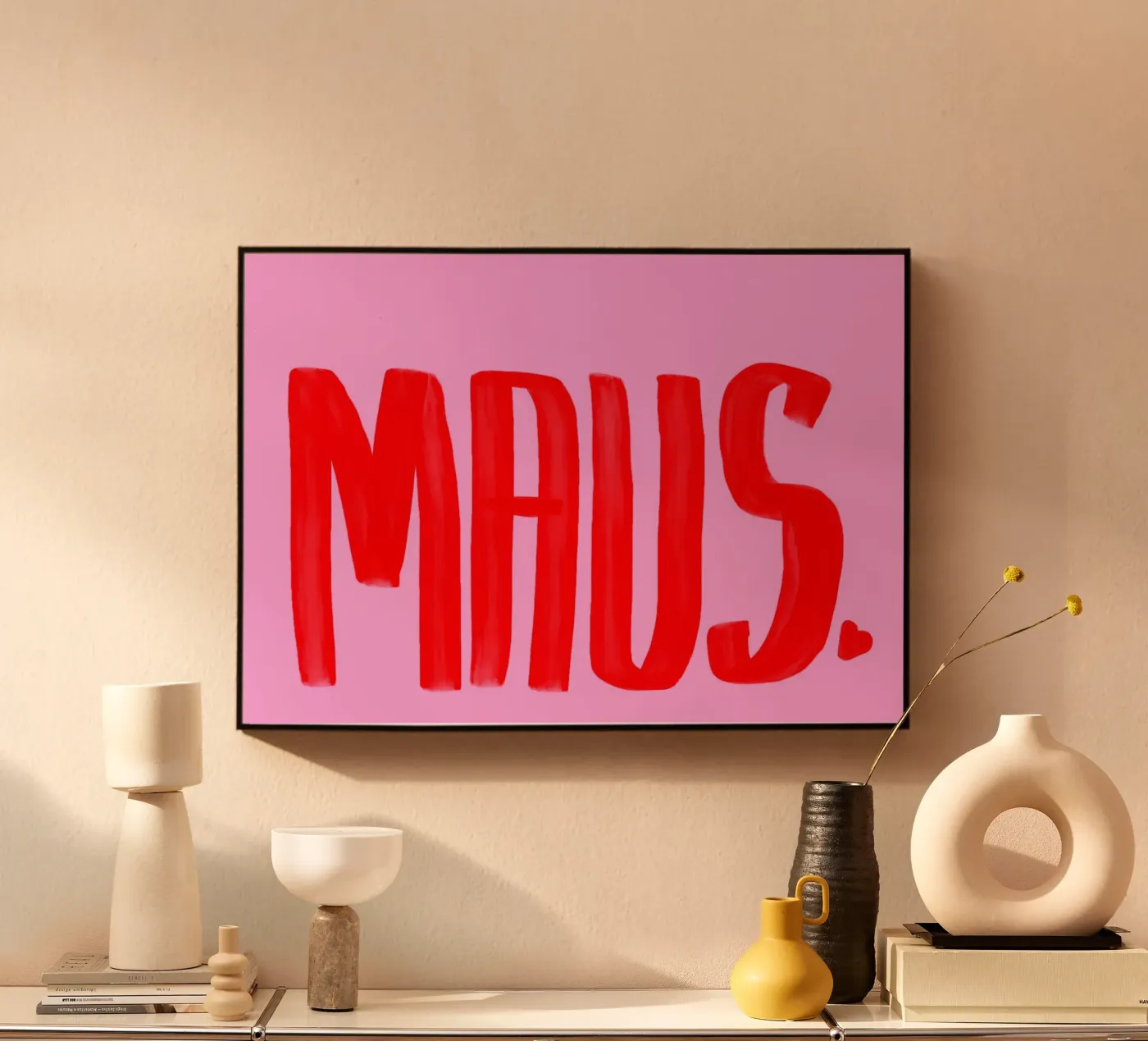 Maus pink red! plexiglass da Hej Ibiza by Ute Arnold