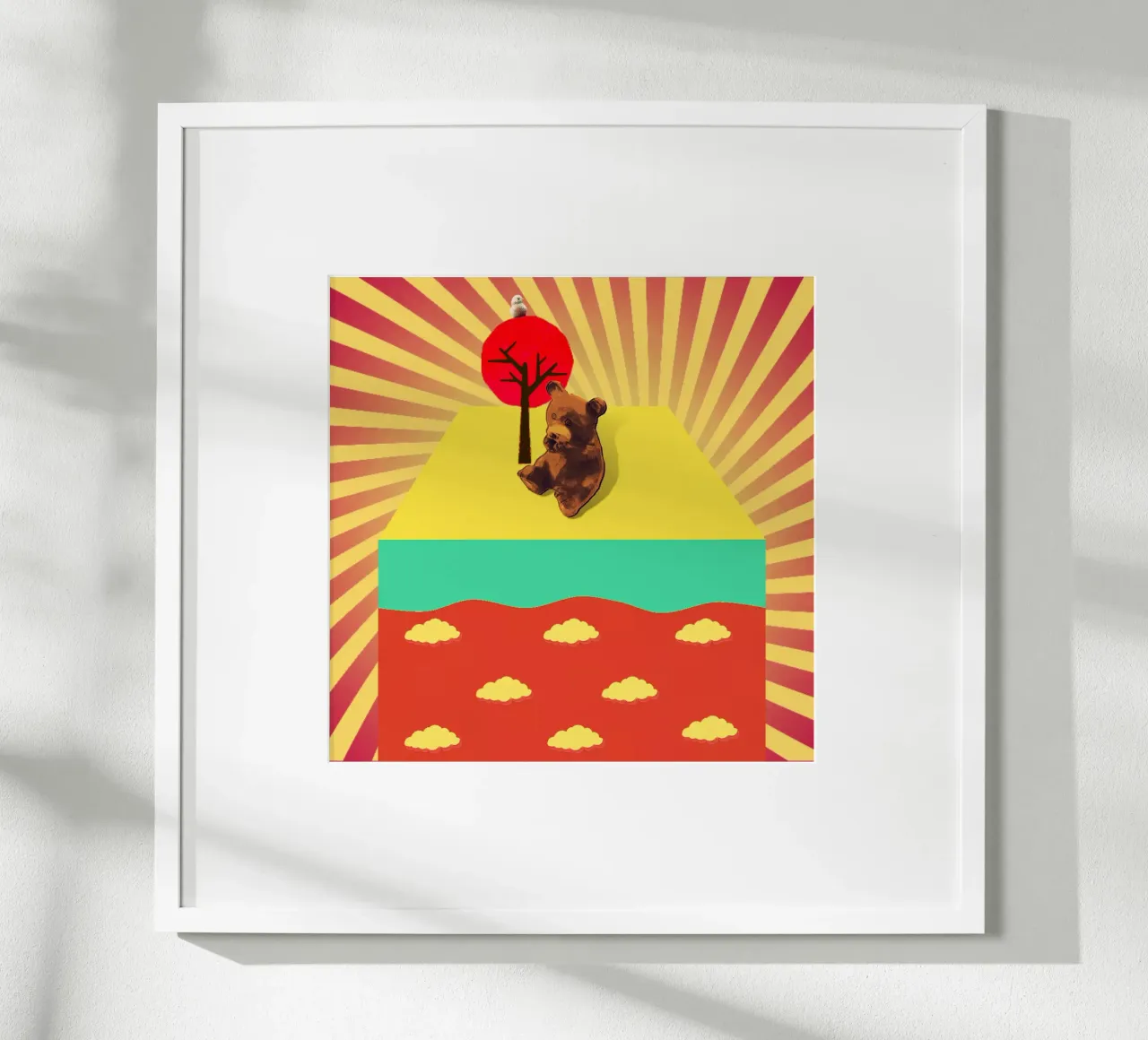 Solitudine poster con telaio in legno da lipecobr