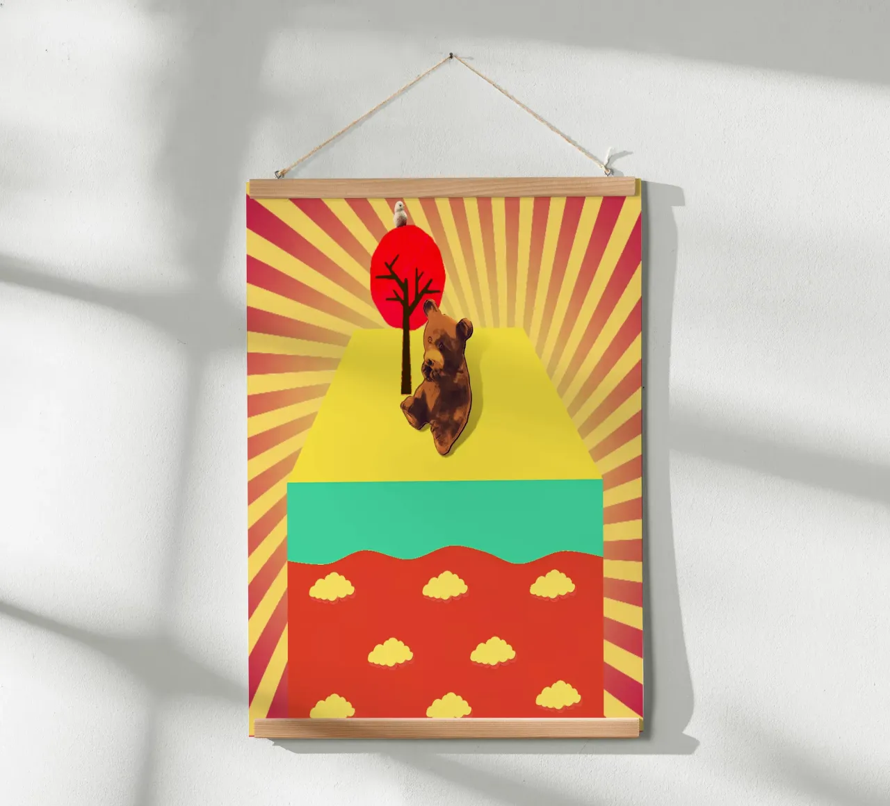 Solitudine poster con telaio in legno da lipecobr