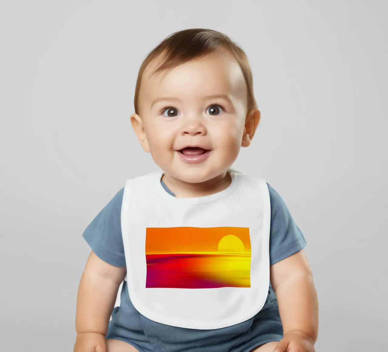 Sunset baby bib by Atteloi