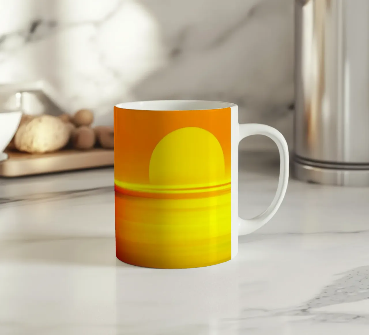 Sunset ceramic mug by Atteloi Art