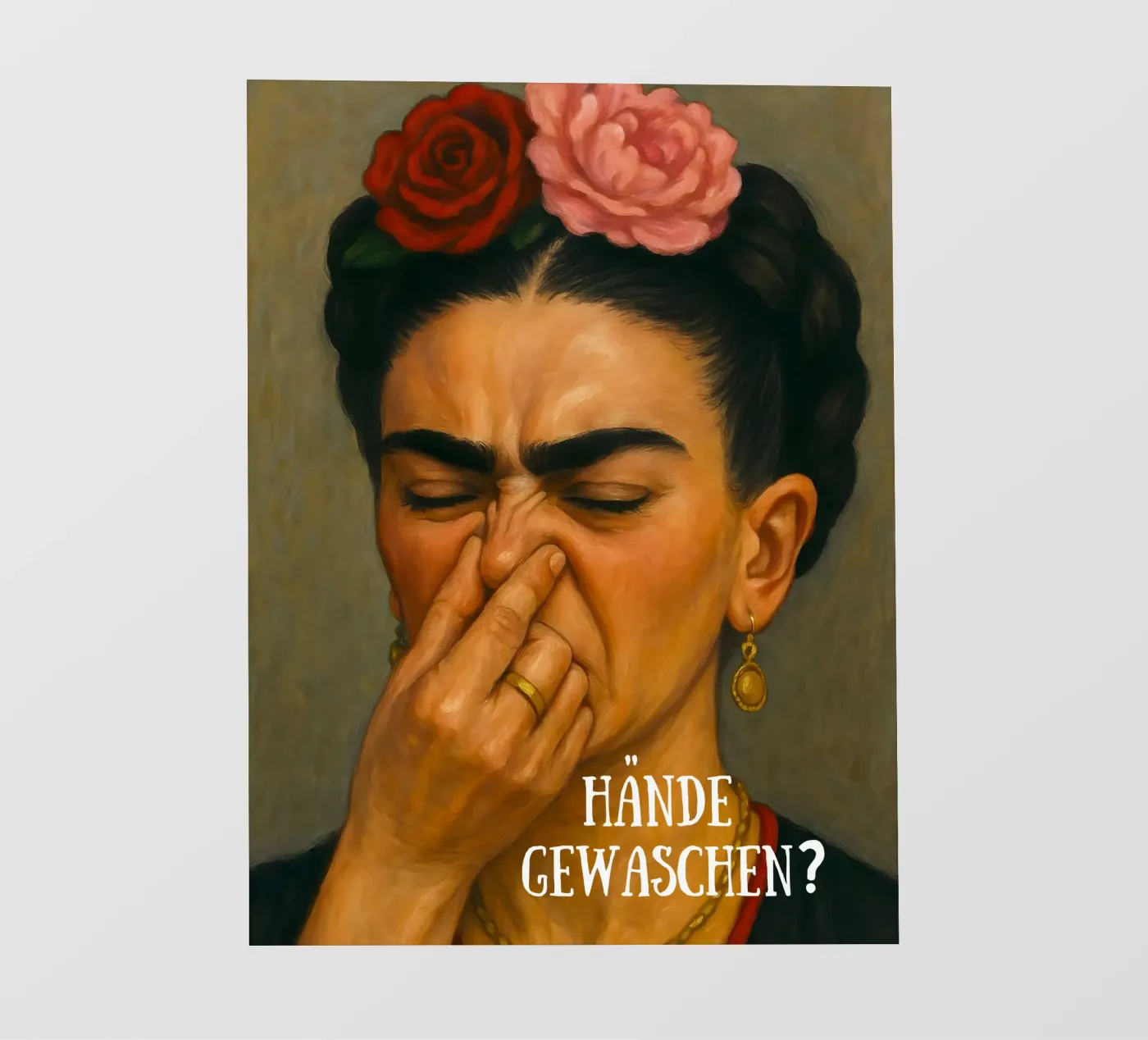 LES MAINS LAVÉES - FRIDA KAHLO : UNE SALLE DE BAIN PLUS QU'AMUSANTE papier peint photo de ARTOMATIC