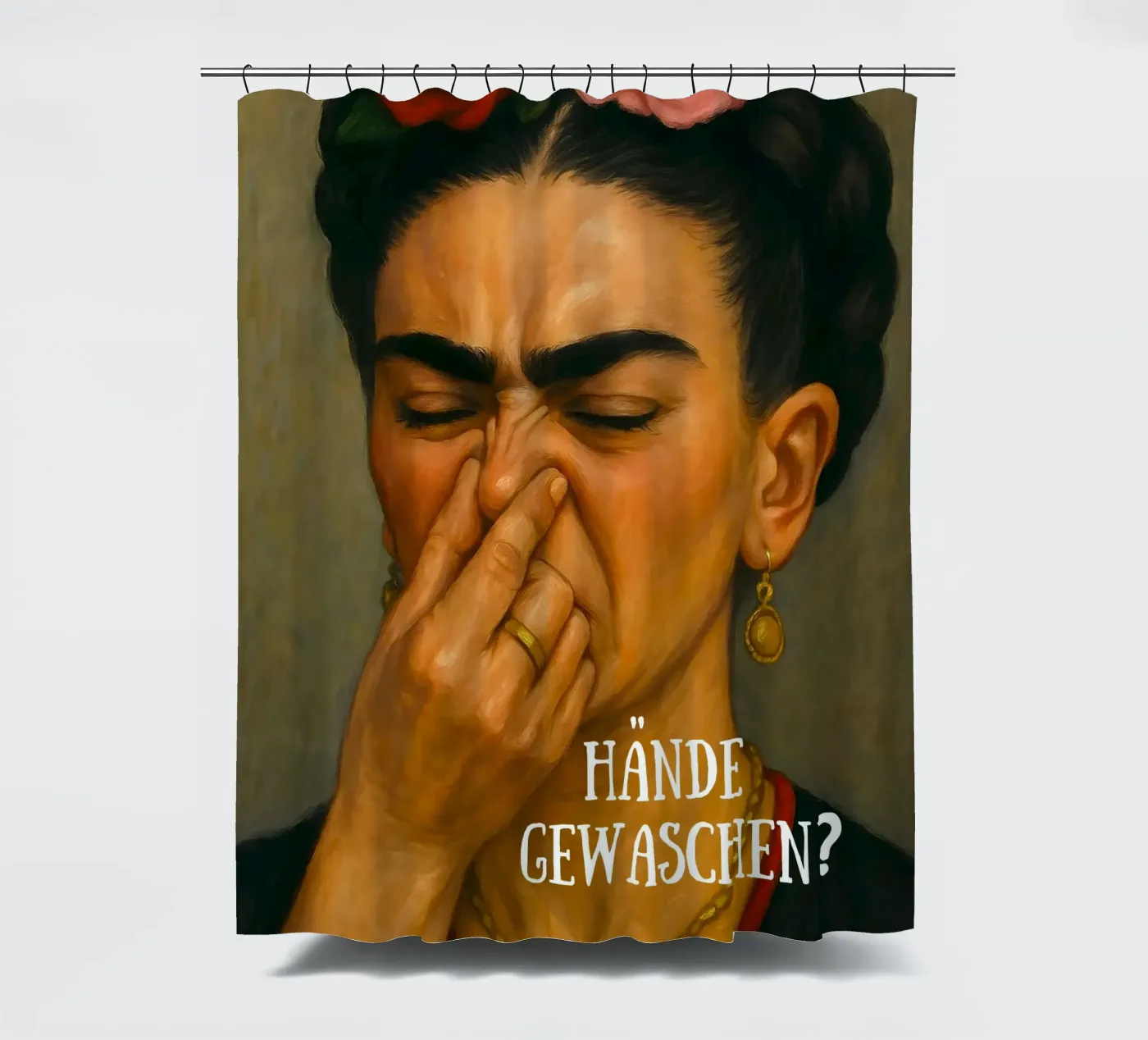 HANDE GEWASCHEN - FRIDA KAHLO FUNNY BATHROOM Duschvorhang von ARTOMATIC