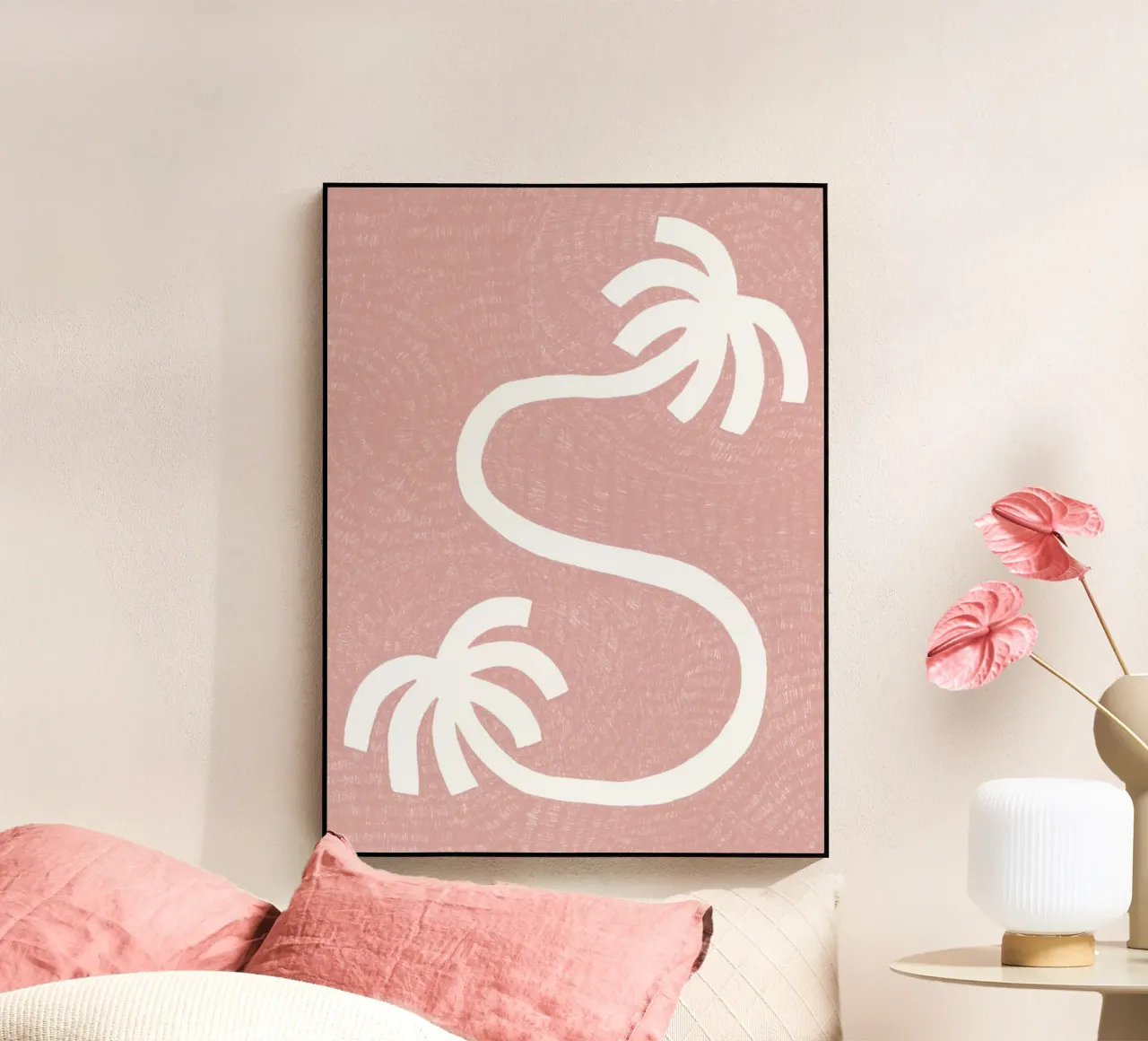 Palm Tree Path – pink plexiglass da Shatha Al Dafai