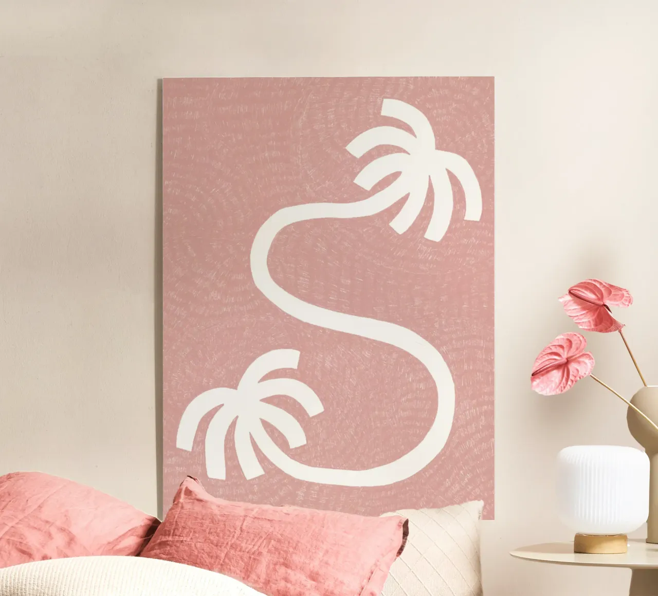 Palm Tree Path – pink plexiglass da Shatha Al Dafai