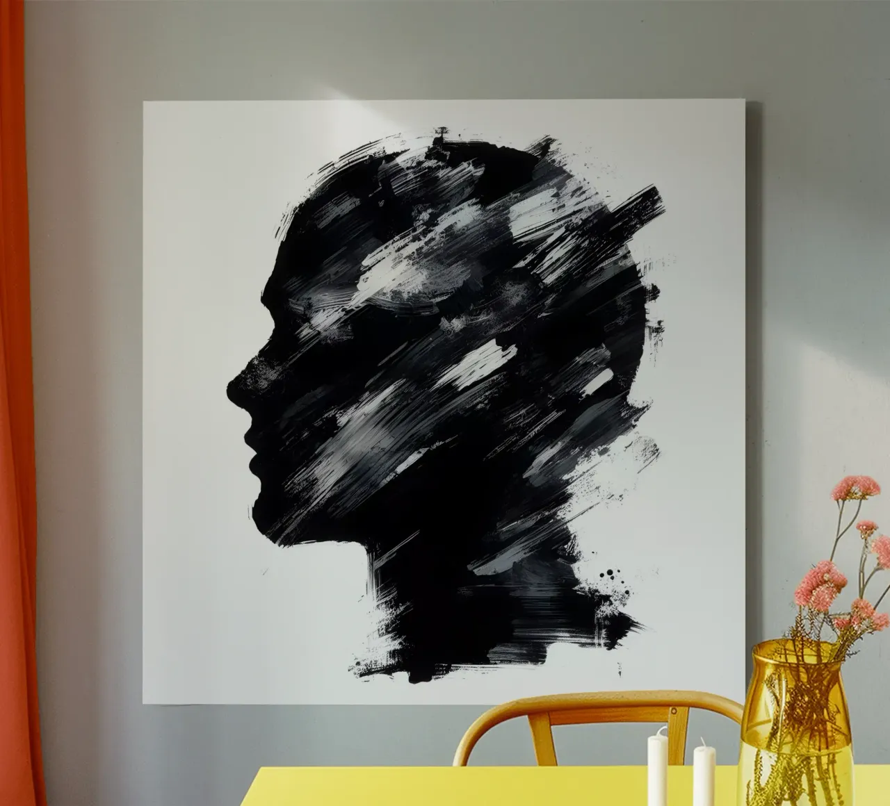SENTIMENTI tela con Cornice a cassetta da ARTOMATIC