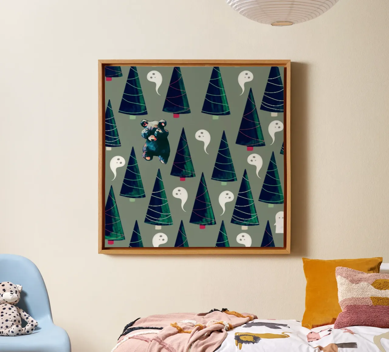 Zie geen kwaad canvas met Baklijst van lipecobr