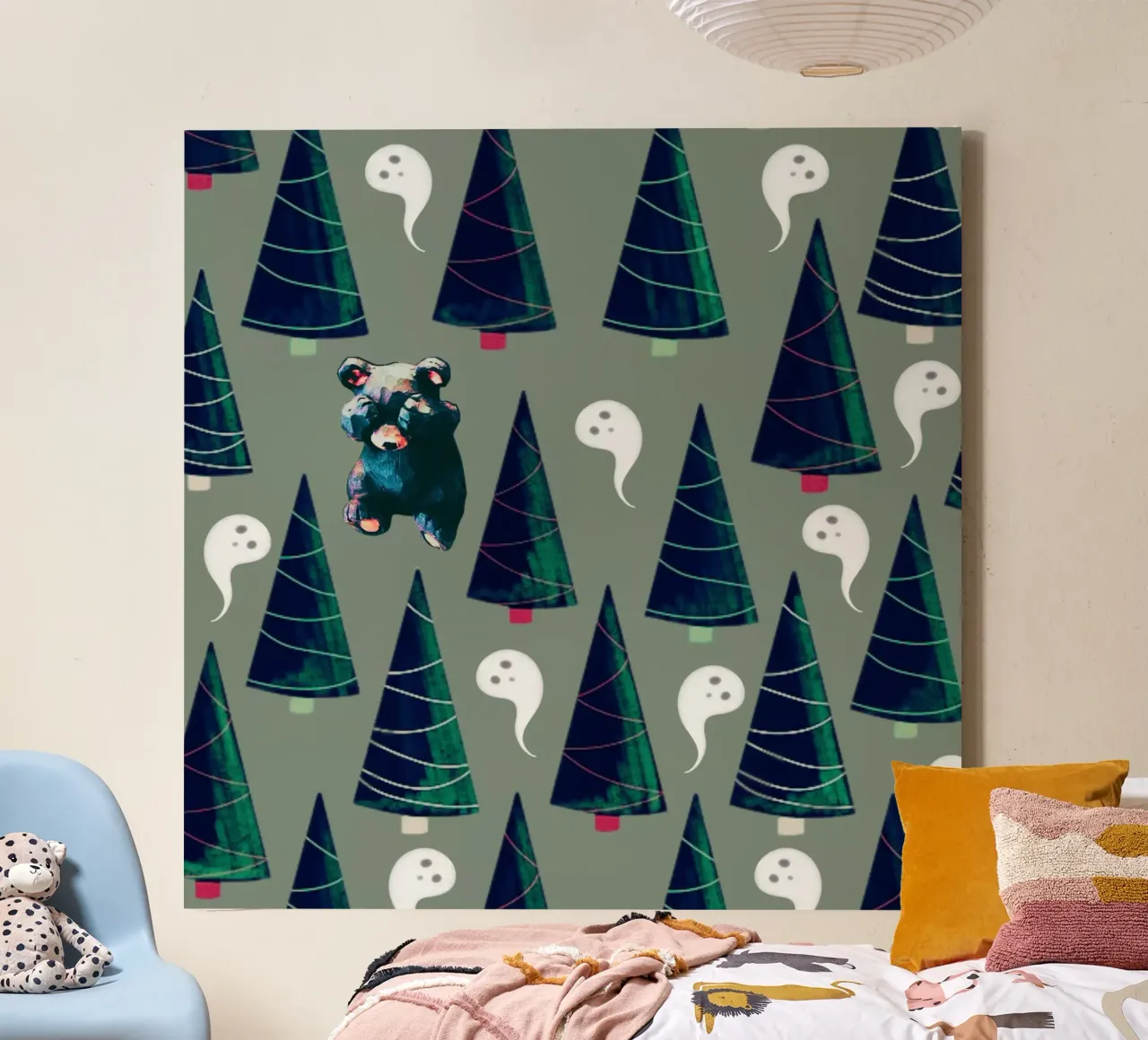 Zie geen kwaad canvas met Baklijst van lipecobr