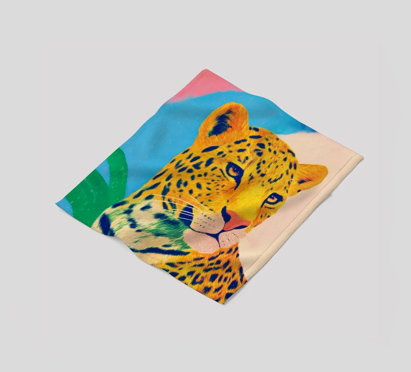 Leopard pride Fleecedecke von Carina Pop & Pastell