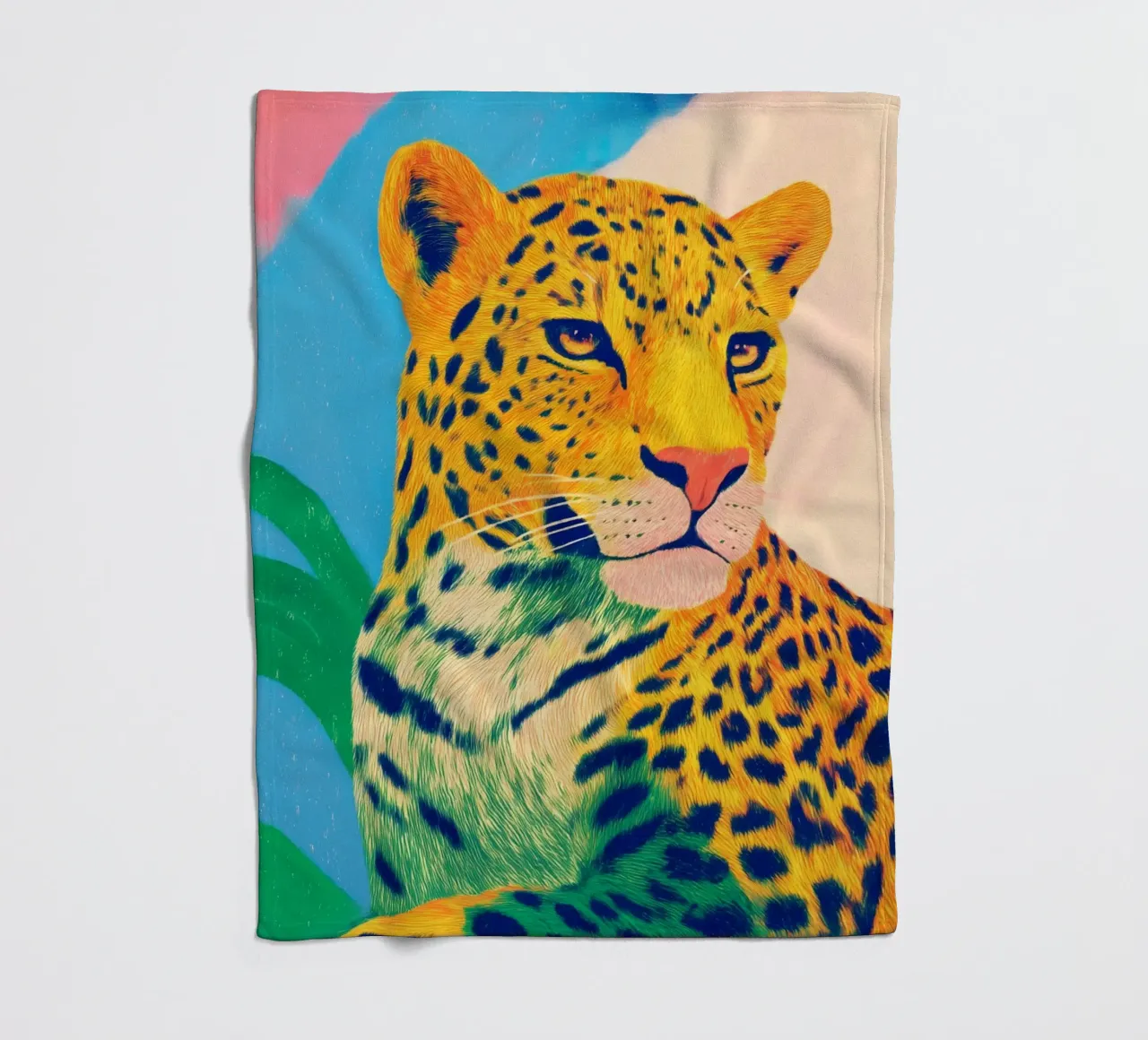 Leopard pride fleece blanket by Carina Pop & Pastell