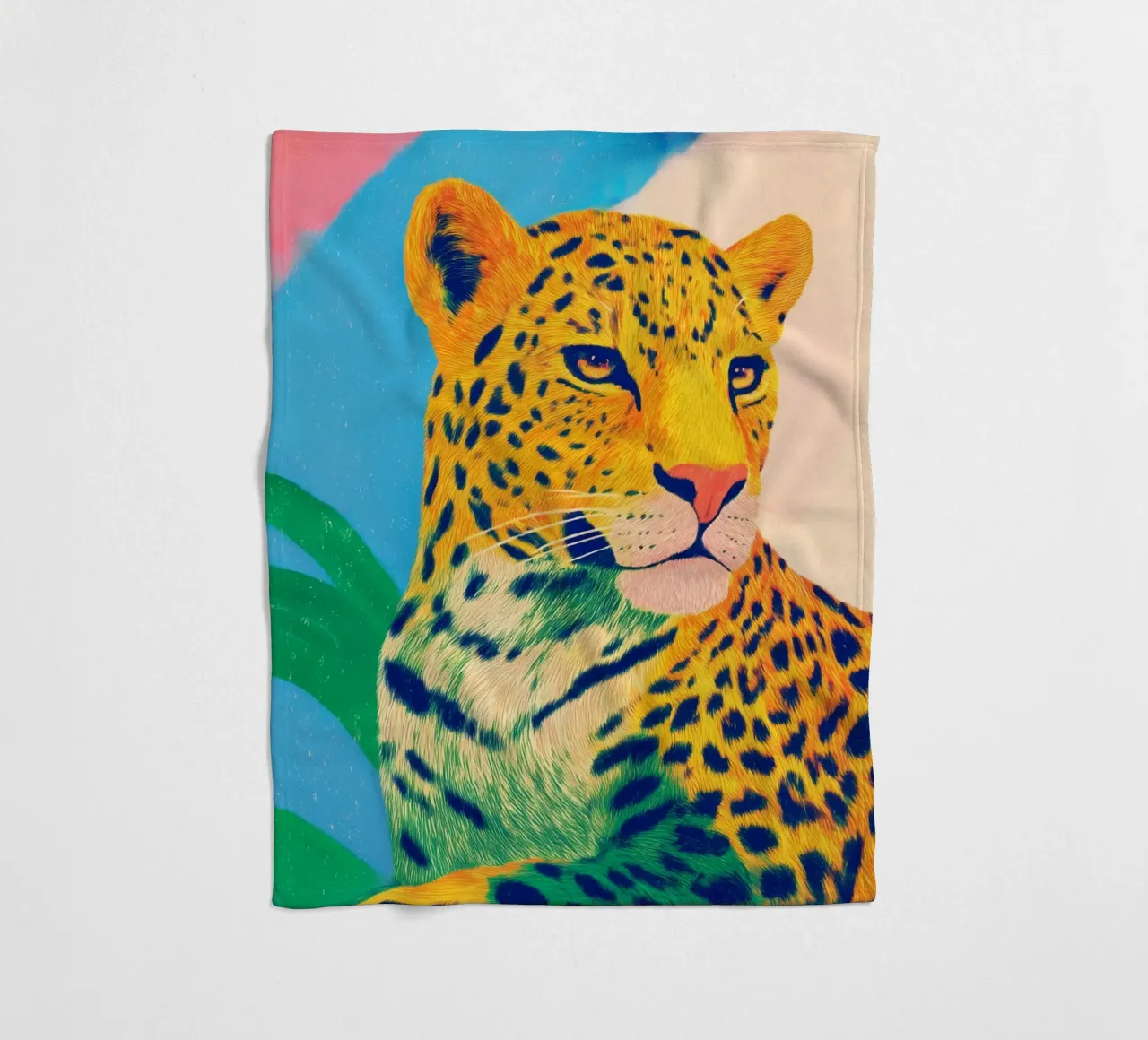 Leopard pride fleece blanket by Carina Pop & Pastell