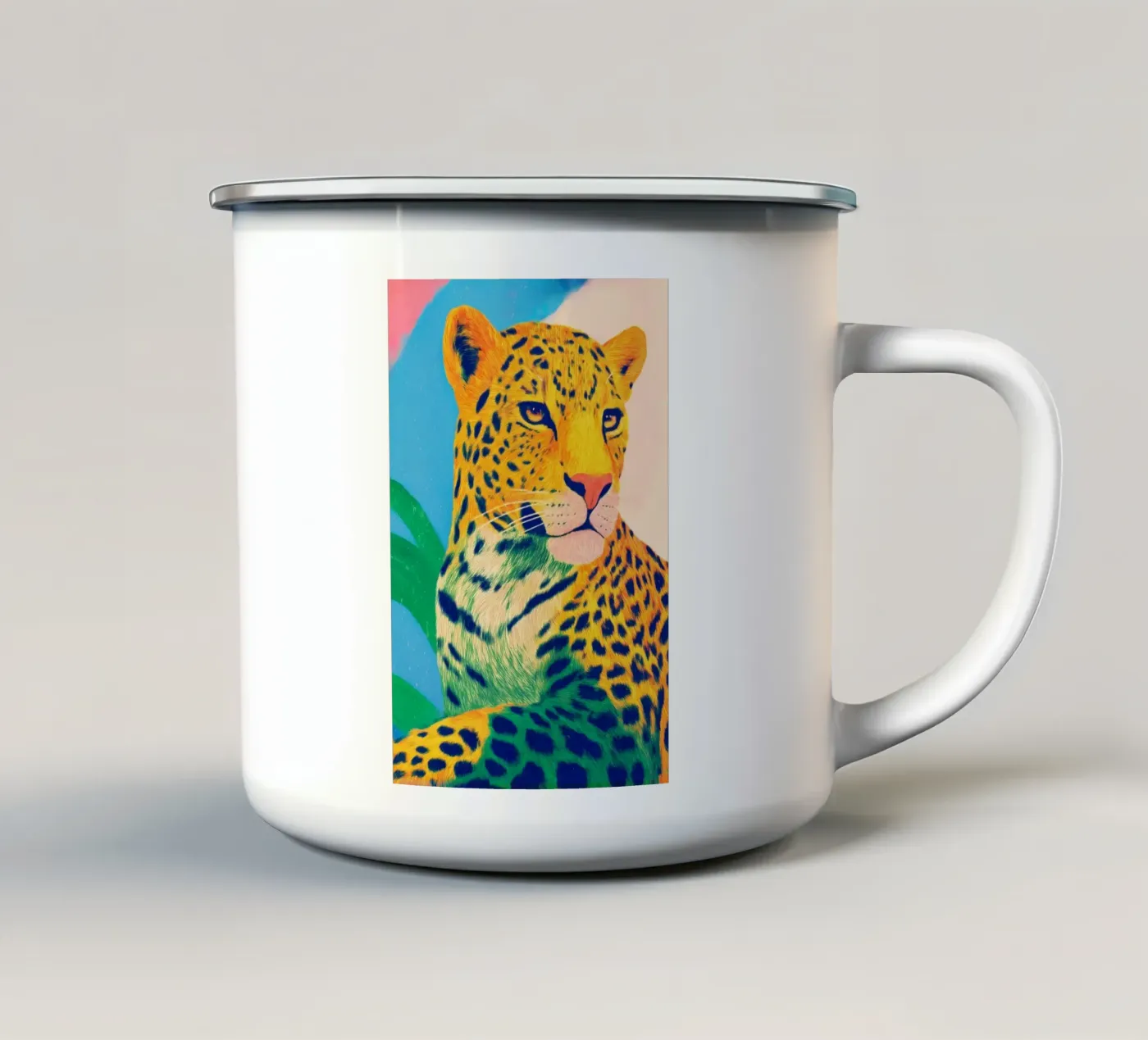 Leopard pride emaille mok van Carina Pop & Pastell