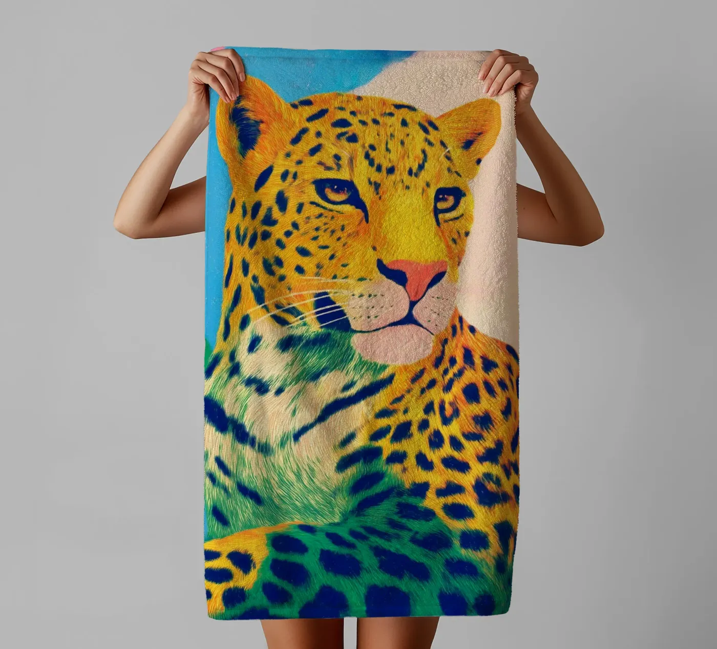 Leopard pride towel by Carina Pop & Pastell