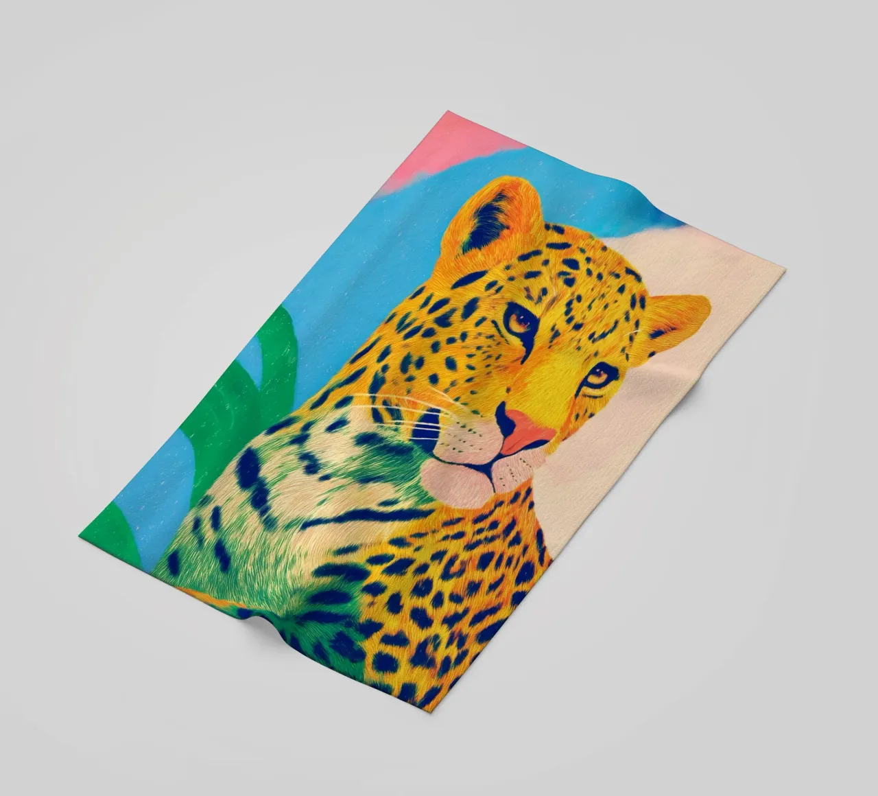 Leopard pride beach towel by Carina Pop & Pastell