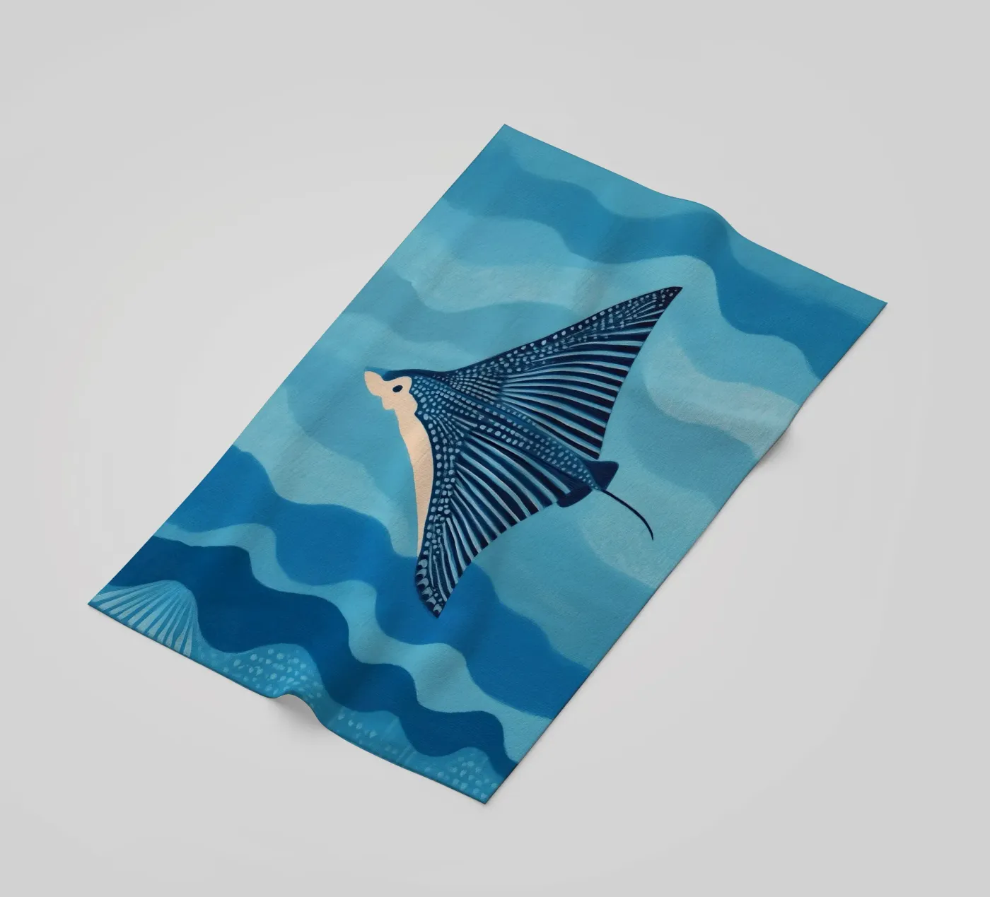 Manta blu telo mare da Sienna Atelier