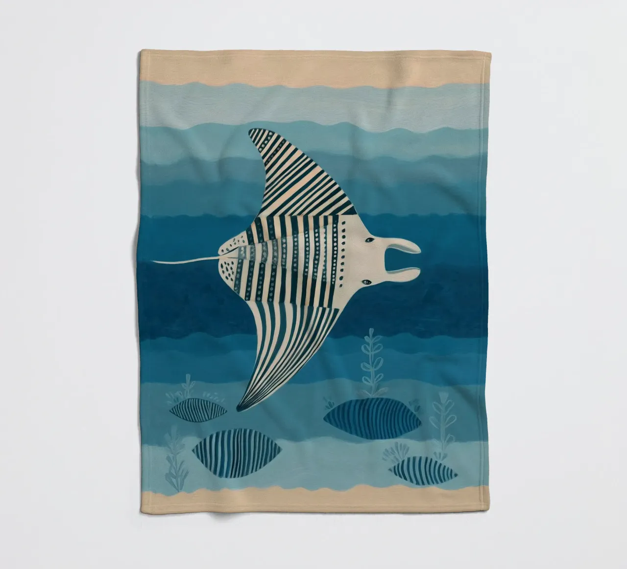 Mantarochen Fleecedecke von Sienna Atelier