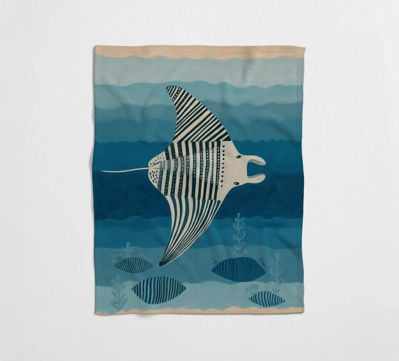 Mantarochen Fleecedecke von Sienna Atelier