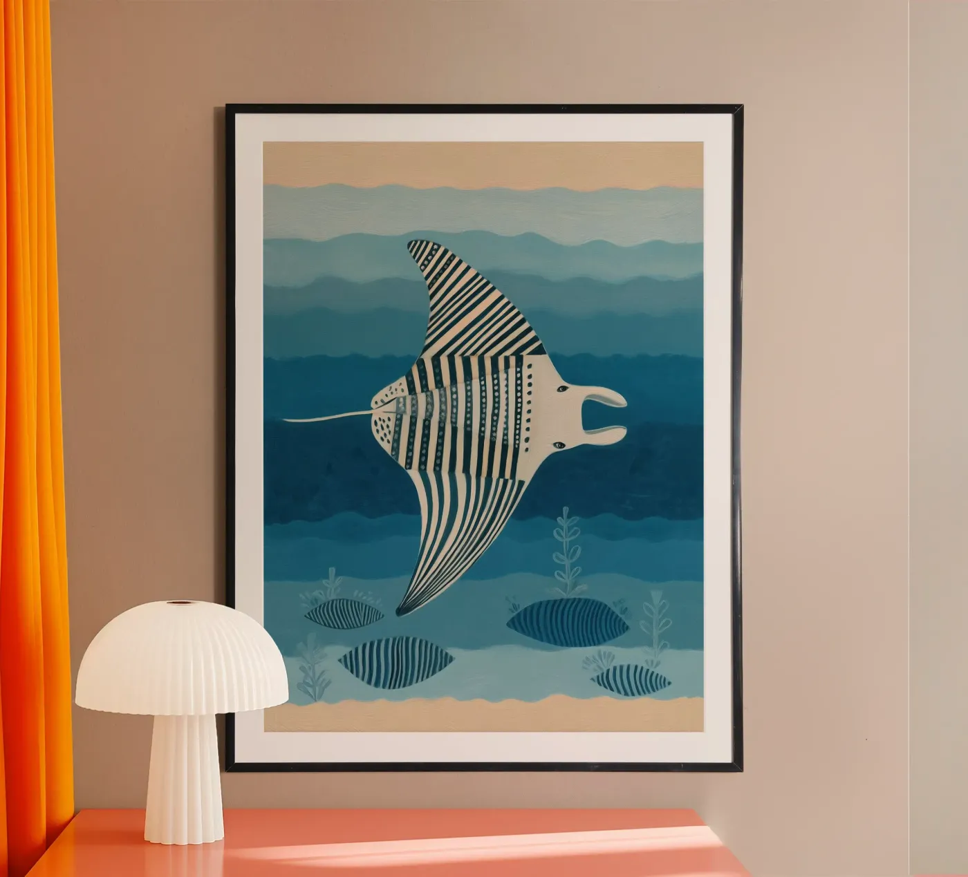 Manta Ray poster da Sienna Atelier