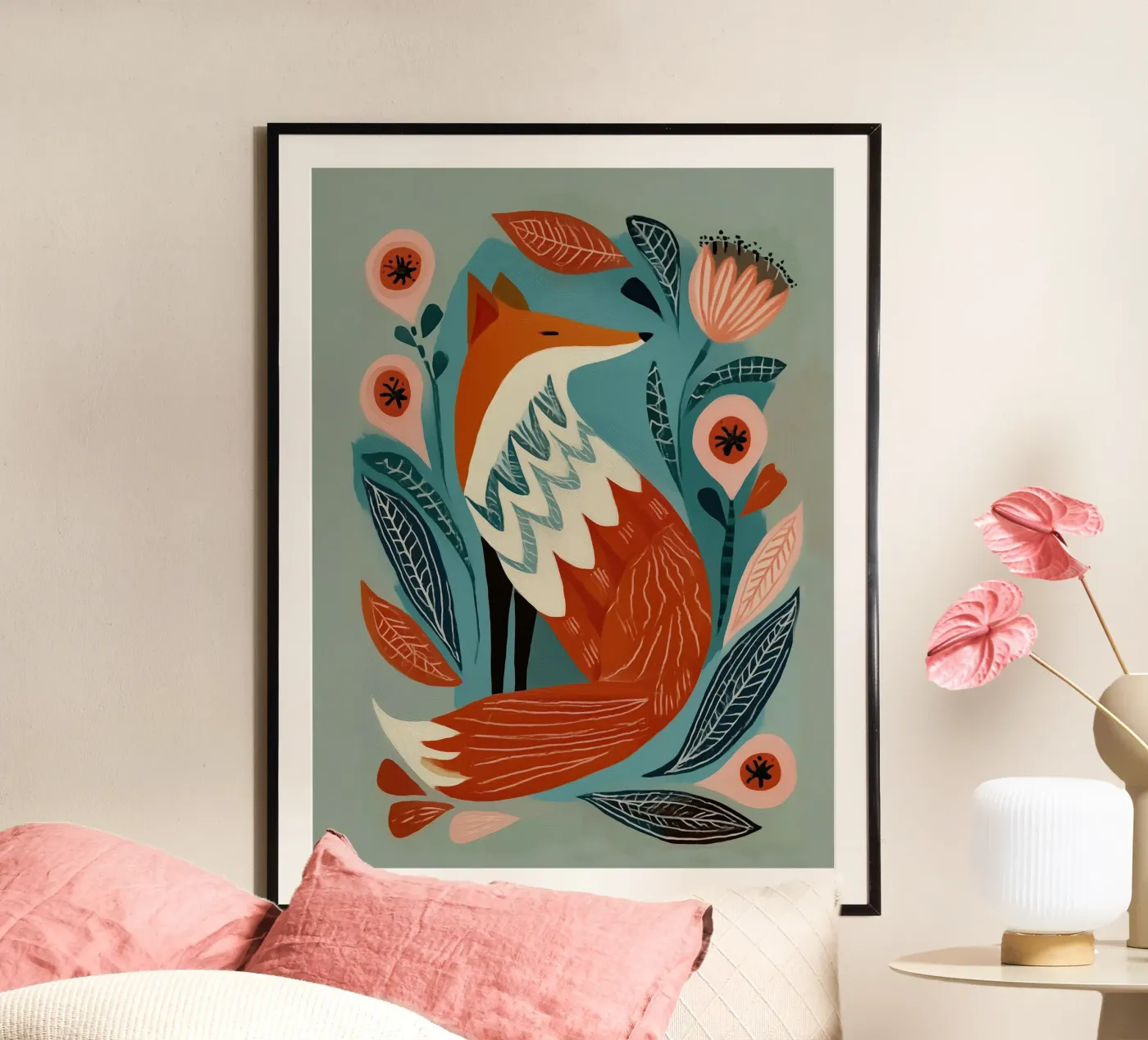 Fox in Bloom poster by Sienna Atelier