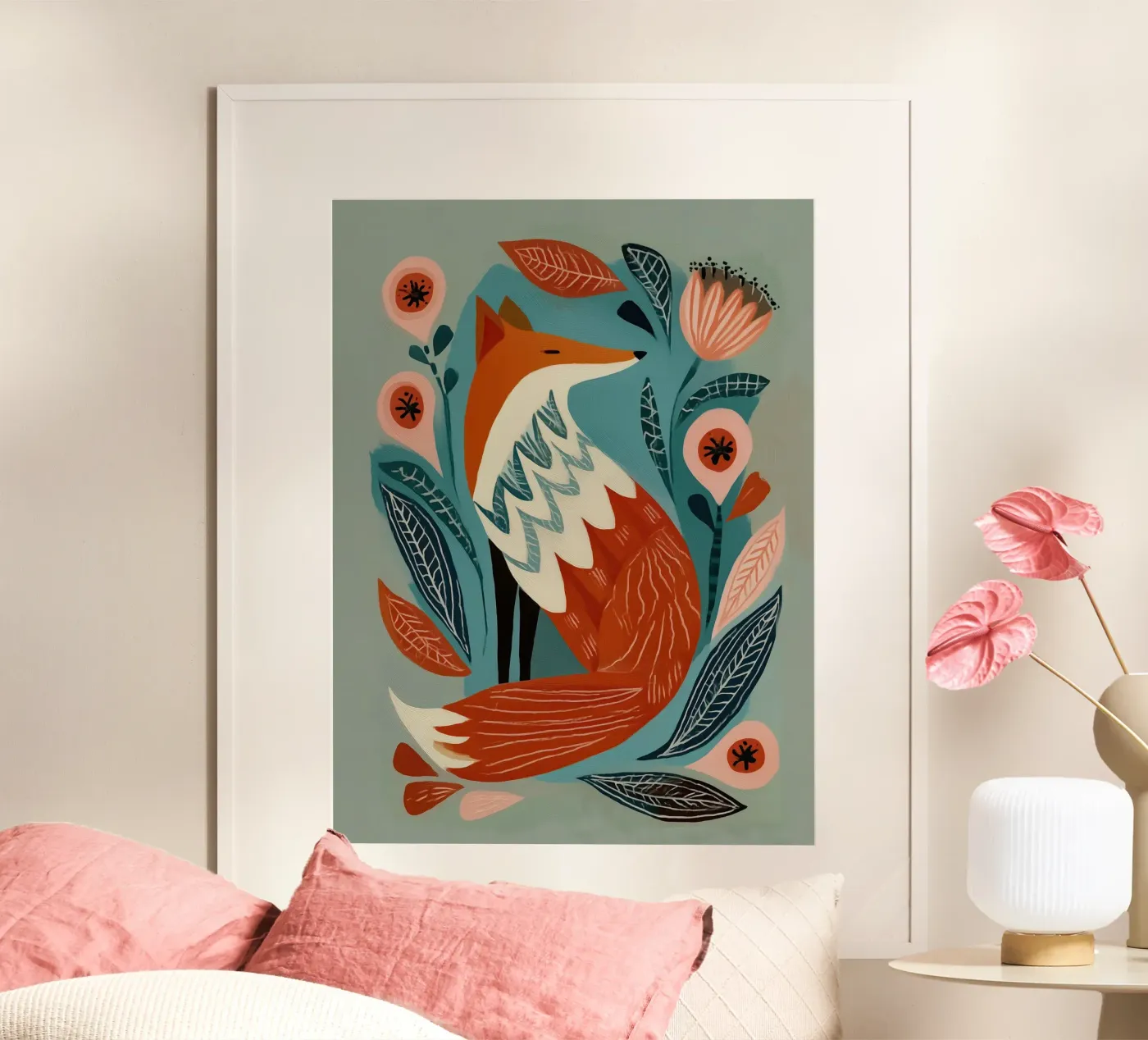Fox in Bloom poster by Sienna Atelier