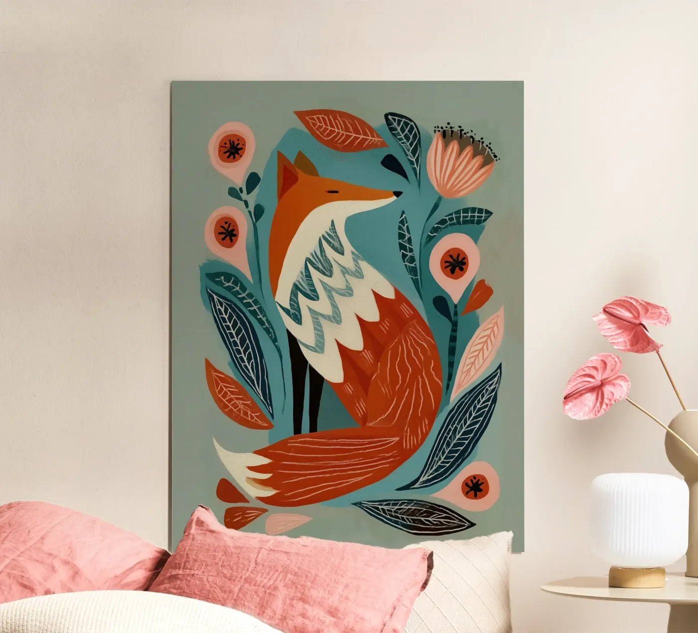 Fox in Bloom poster by Sienna Atelier