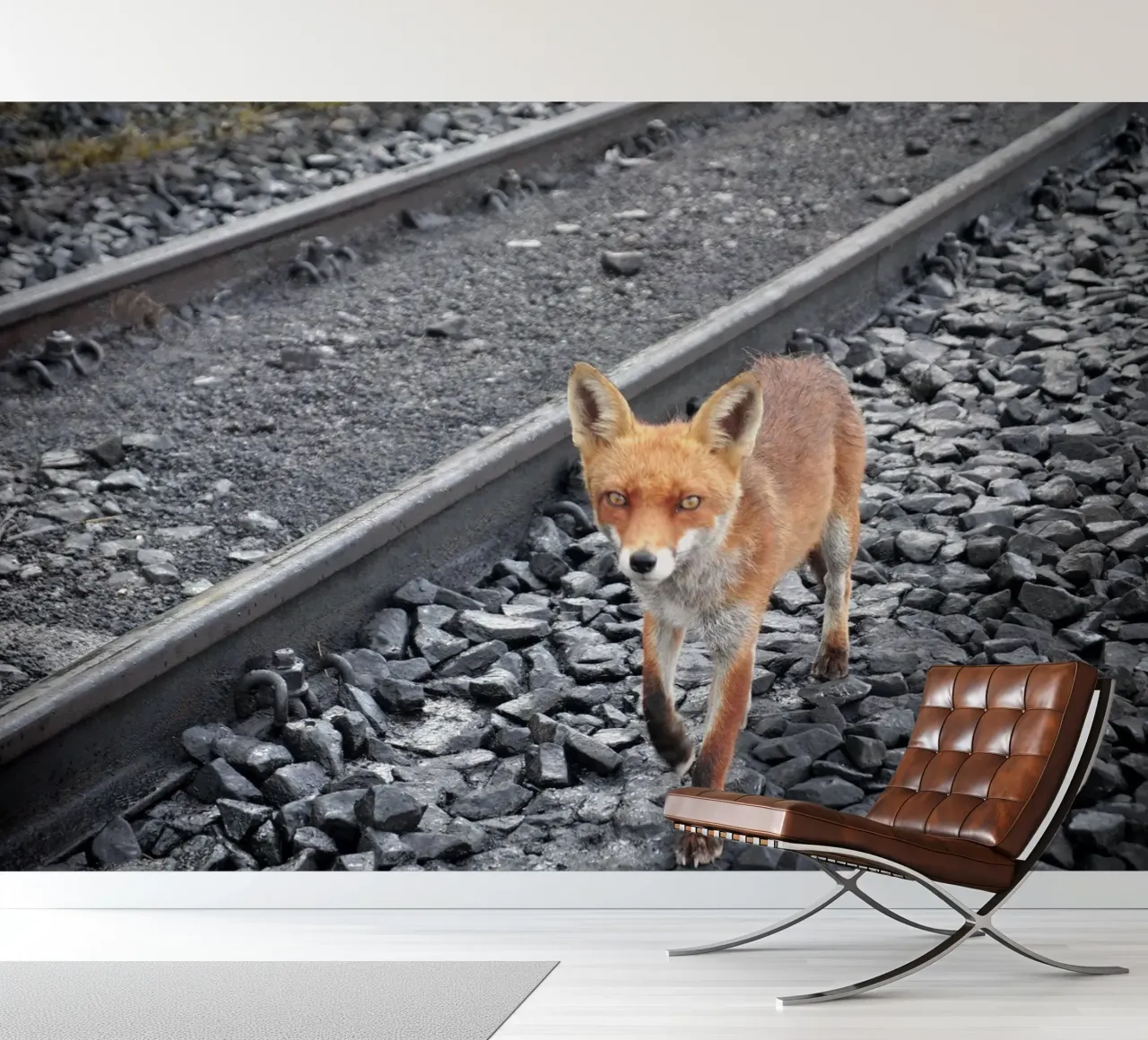 Between Tracks fotobehang van JUNIQERIN photography by Dorothea Baur
