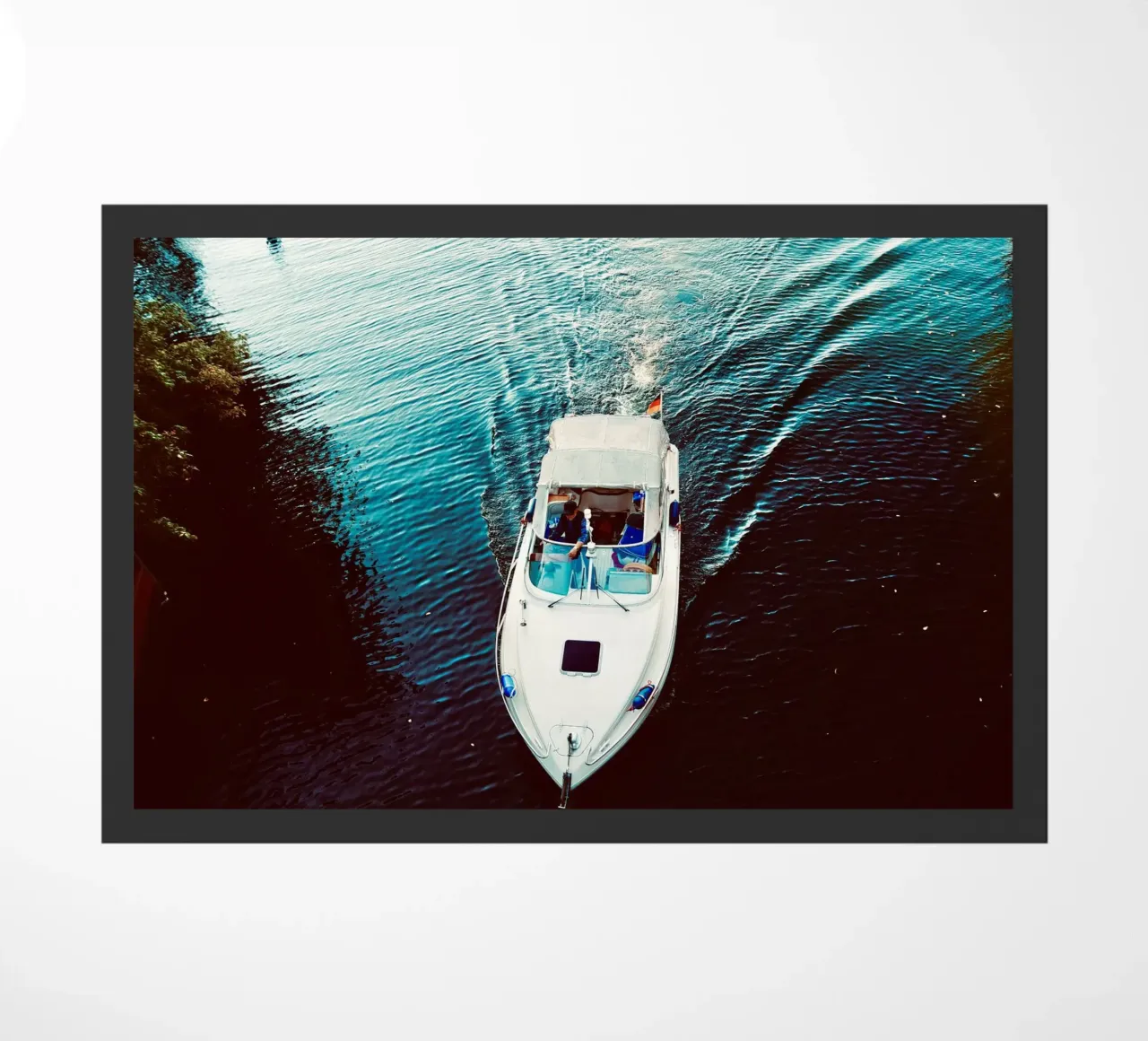 Between Blue Lines doormat by JUNIQERIN photography by Dorothea Baur