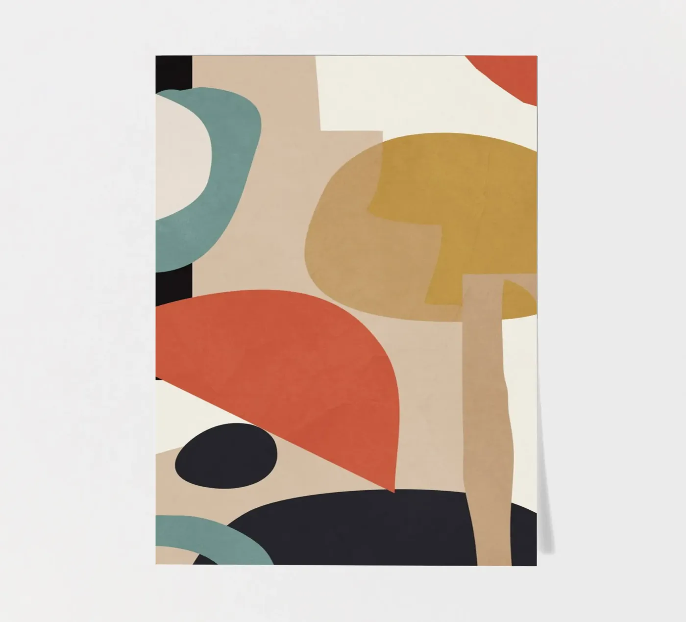 Abstracte samenstelling stickervel van M.A.Z.U.N.