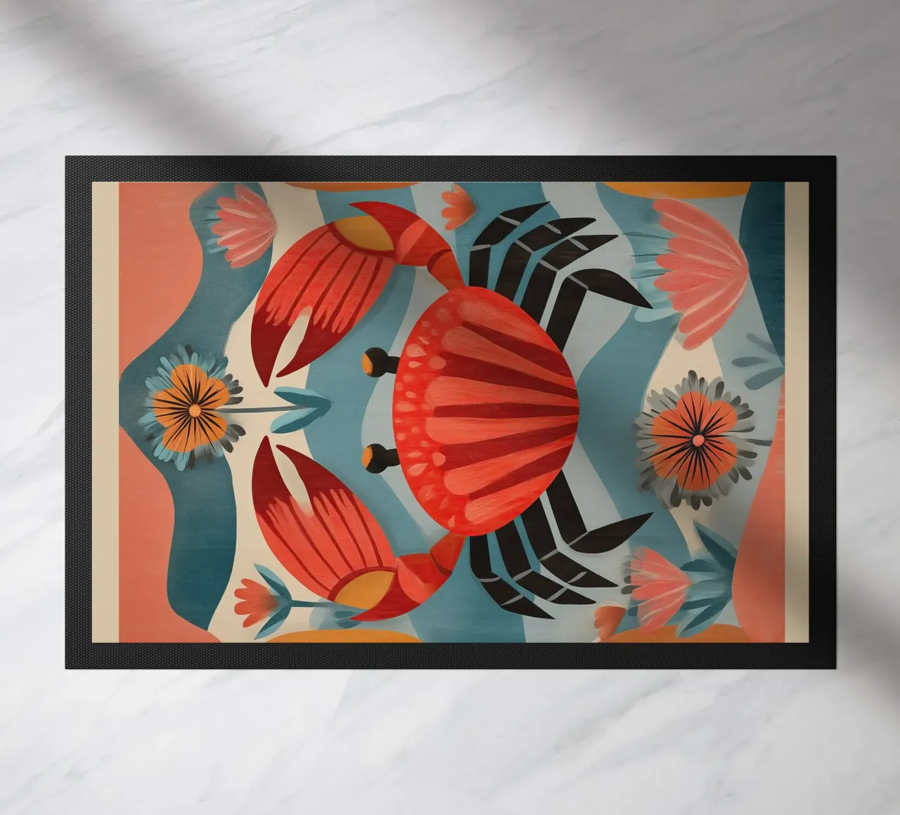 Zeetuin krab deurmat van Sienna Atelier