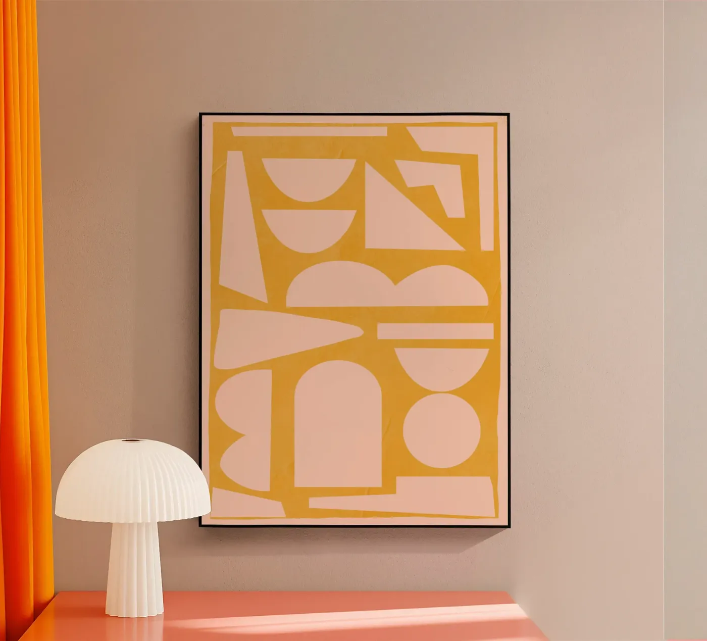 Shapes in Yellow acrylic glass by M.A.Z.U.N.