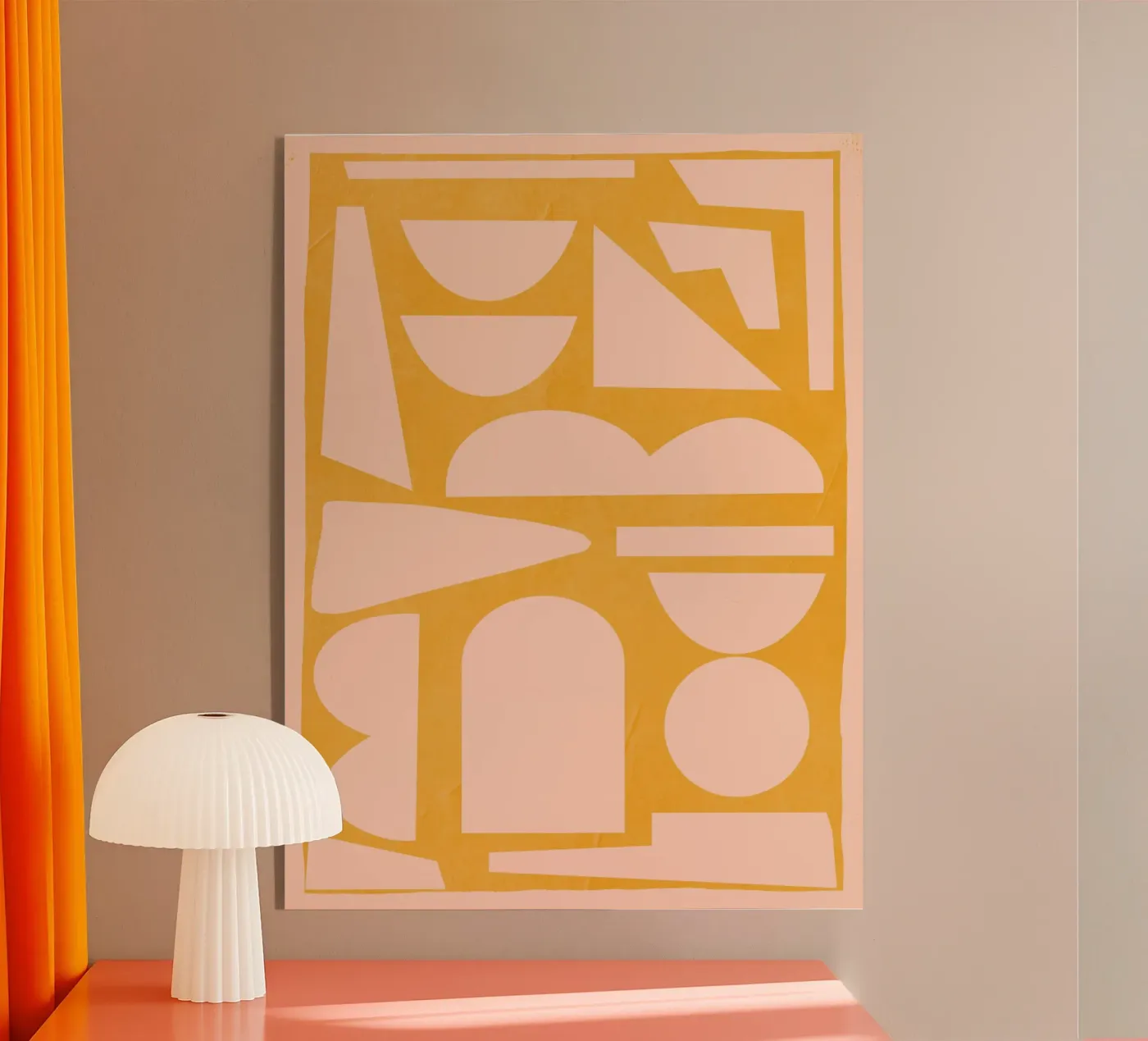 Shapes in Yellow acrylic glass by M.A.Z.U.N.