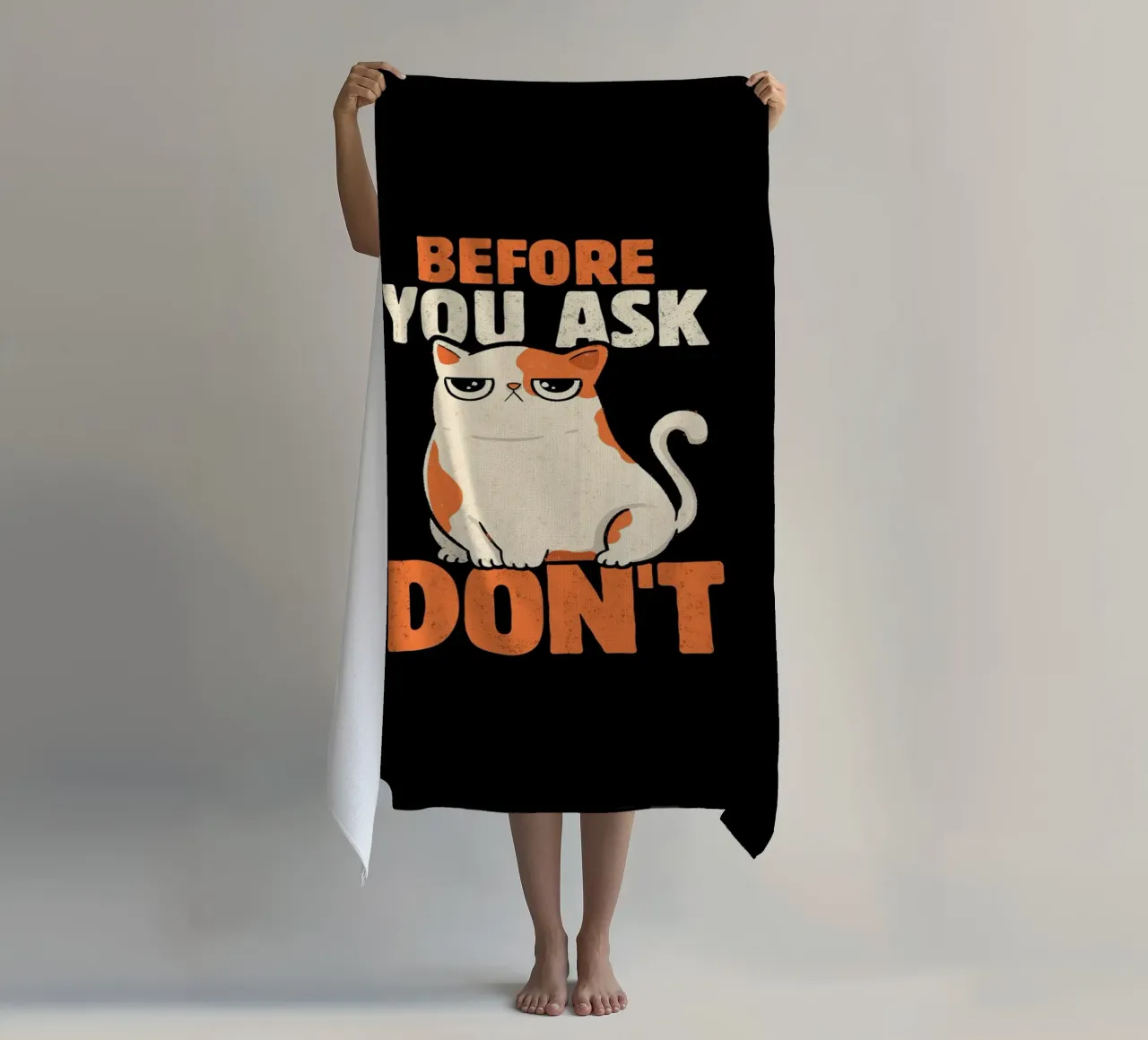 Before You Ask Don't copy beach towel by Tobe Fonseca