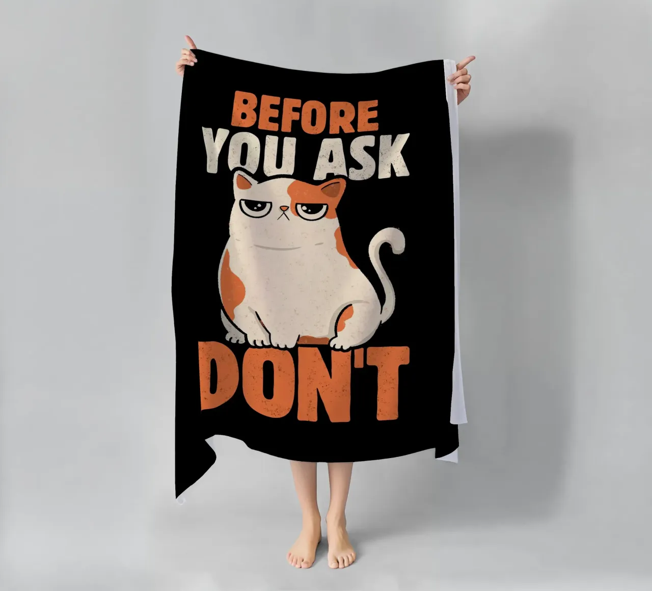 Before You Ask Don't copy beach towel by Tobe Fonseca
