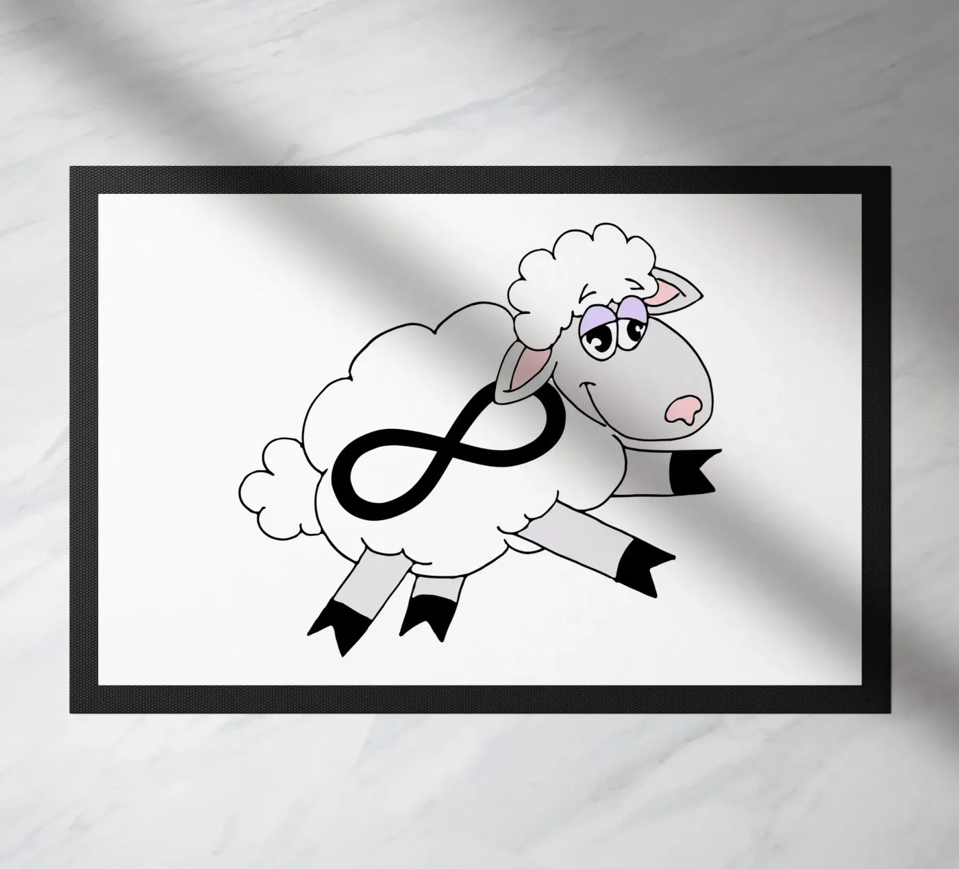 Infinity Counting Sheep doormat by sillyindustries