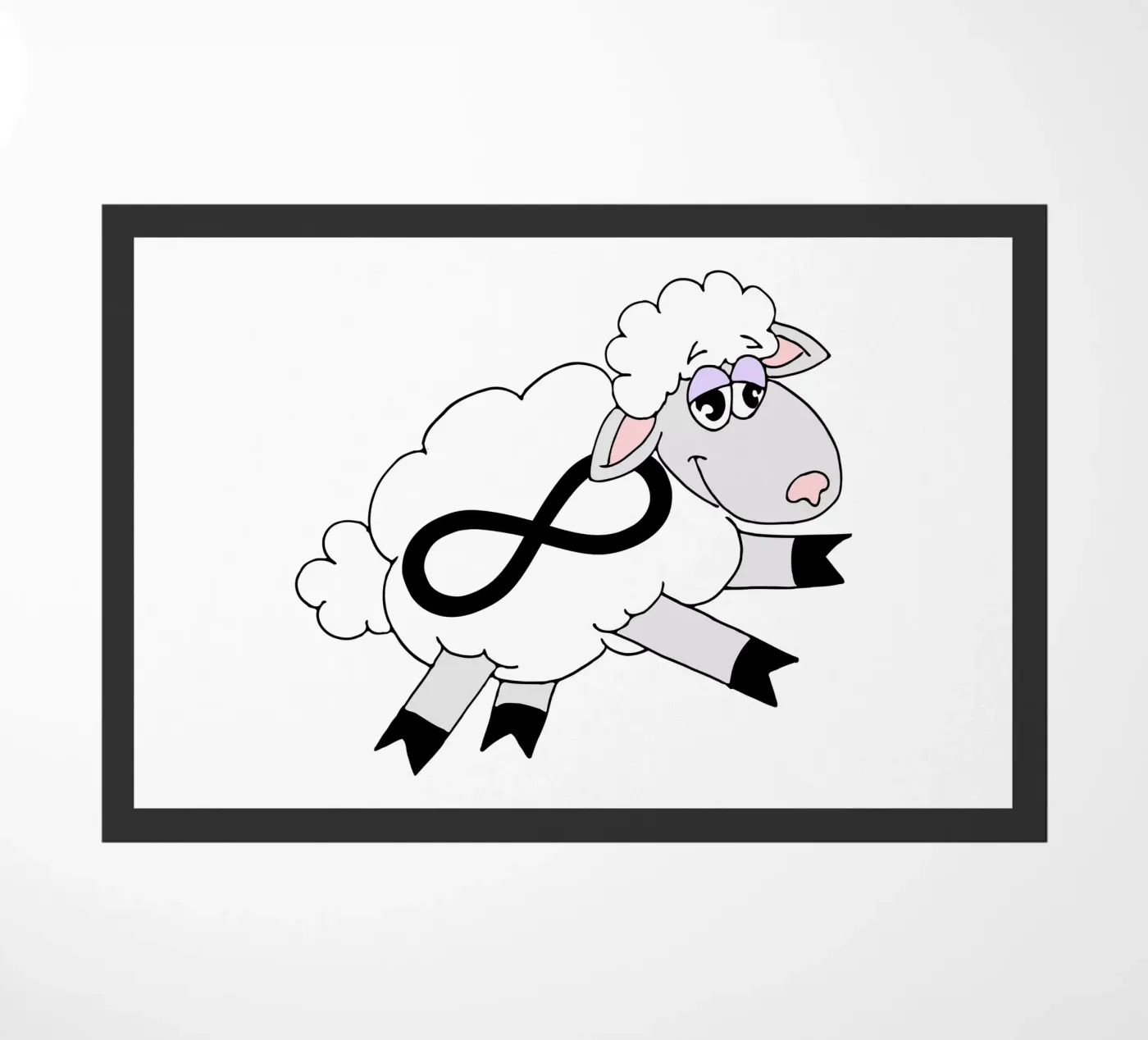 Infinity Counting Sheep doormat by sillyindustries