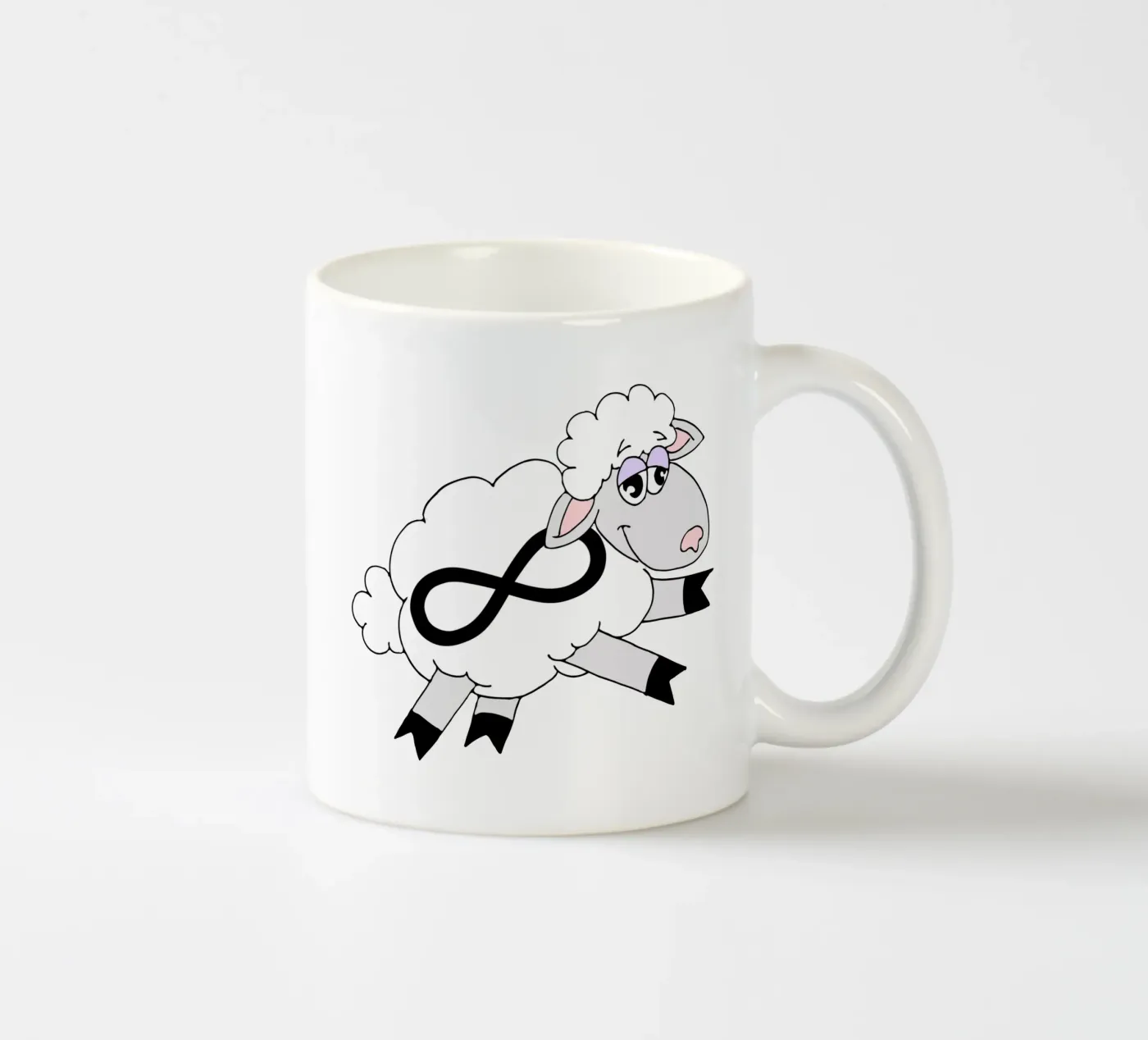 Infinity Counting Sheep ceramic mug by sillyindustries