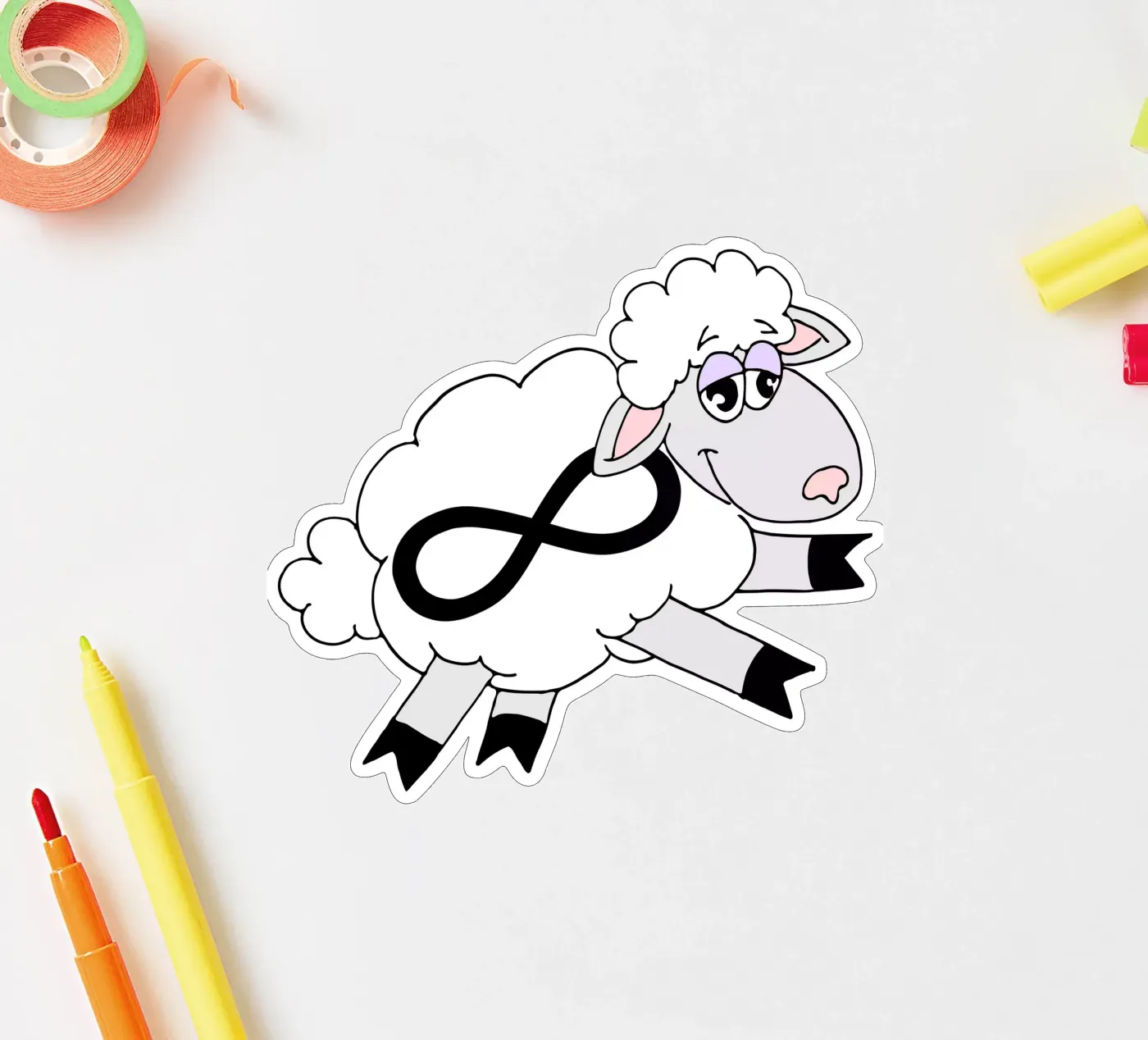 Infinity Counting Sheep sticker by sillyindustries