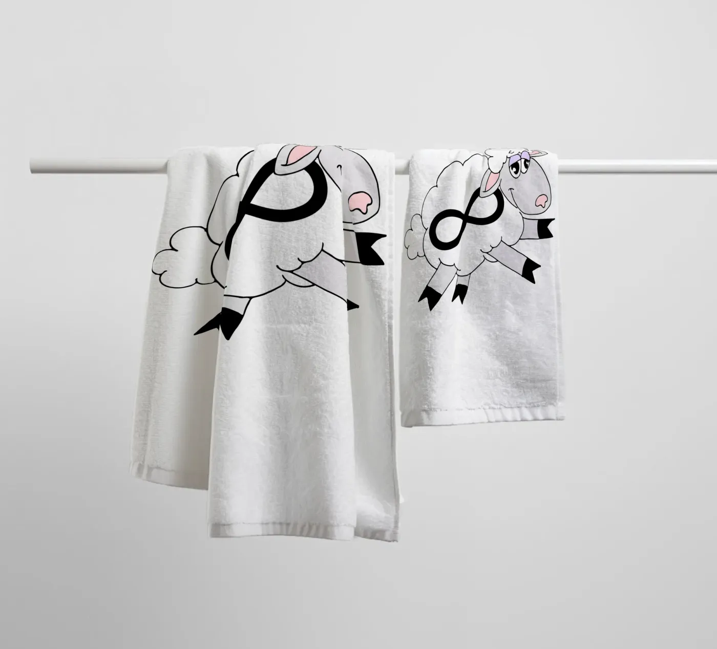 Infinity Counting Sheep towel by sillyindustries