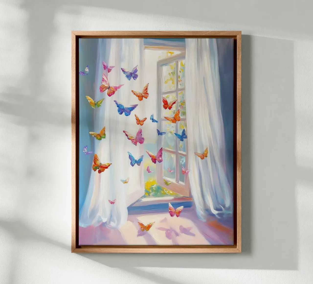 Dans van de vlinders canvas met Baklijst van Carinaprint