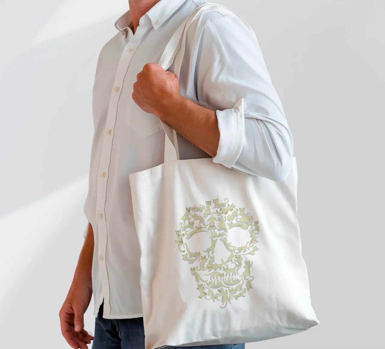CatSkull borsa in juta da Tobe Fonseca
