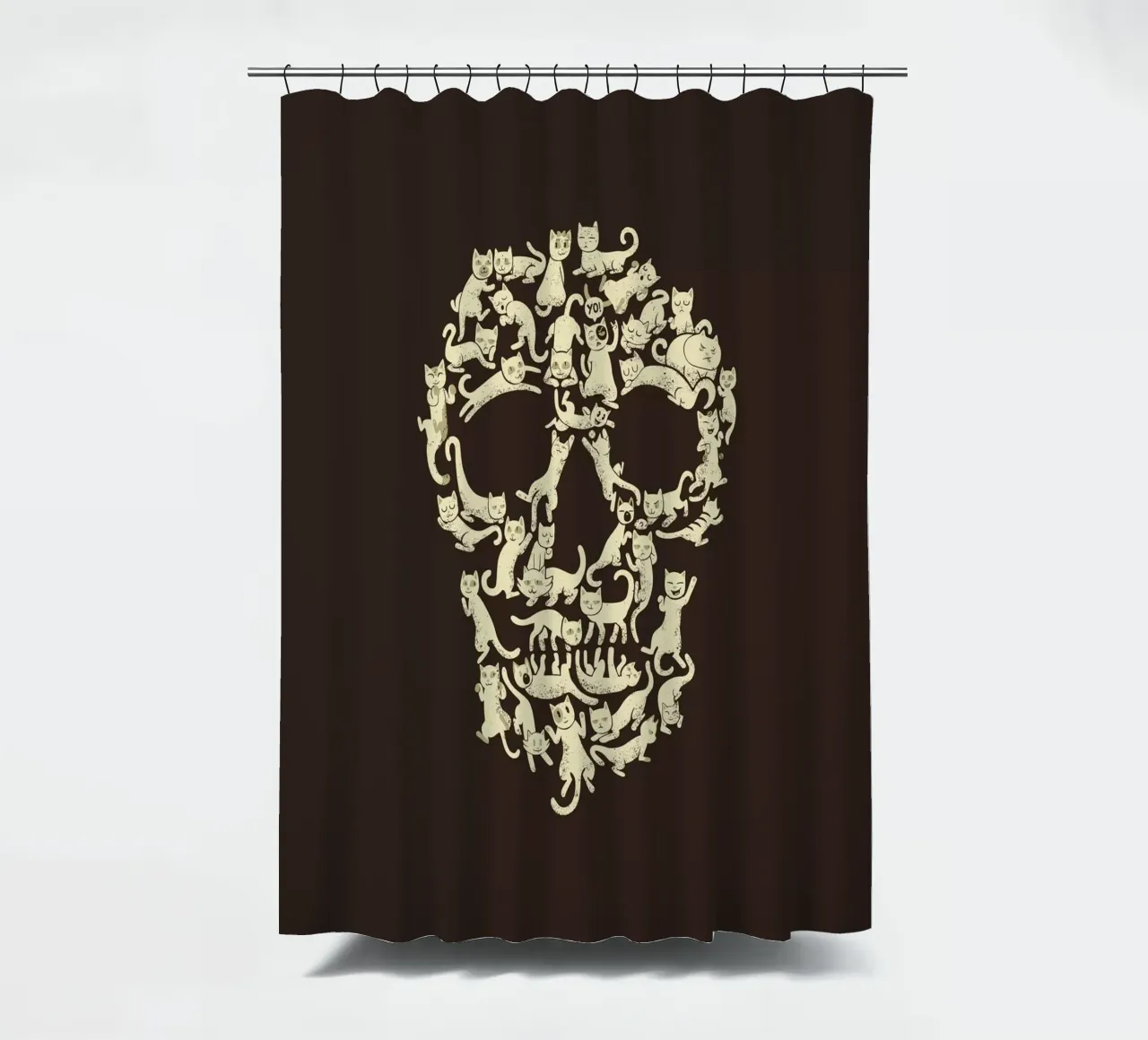 CatSkull shower curtain by Tobe Fonseca