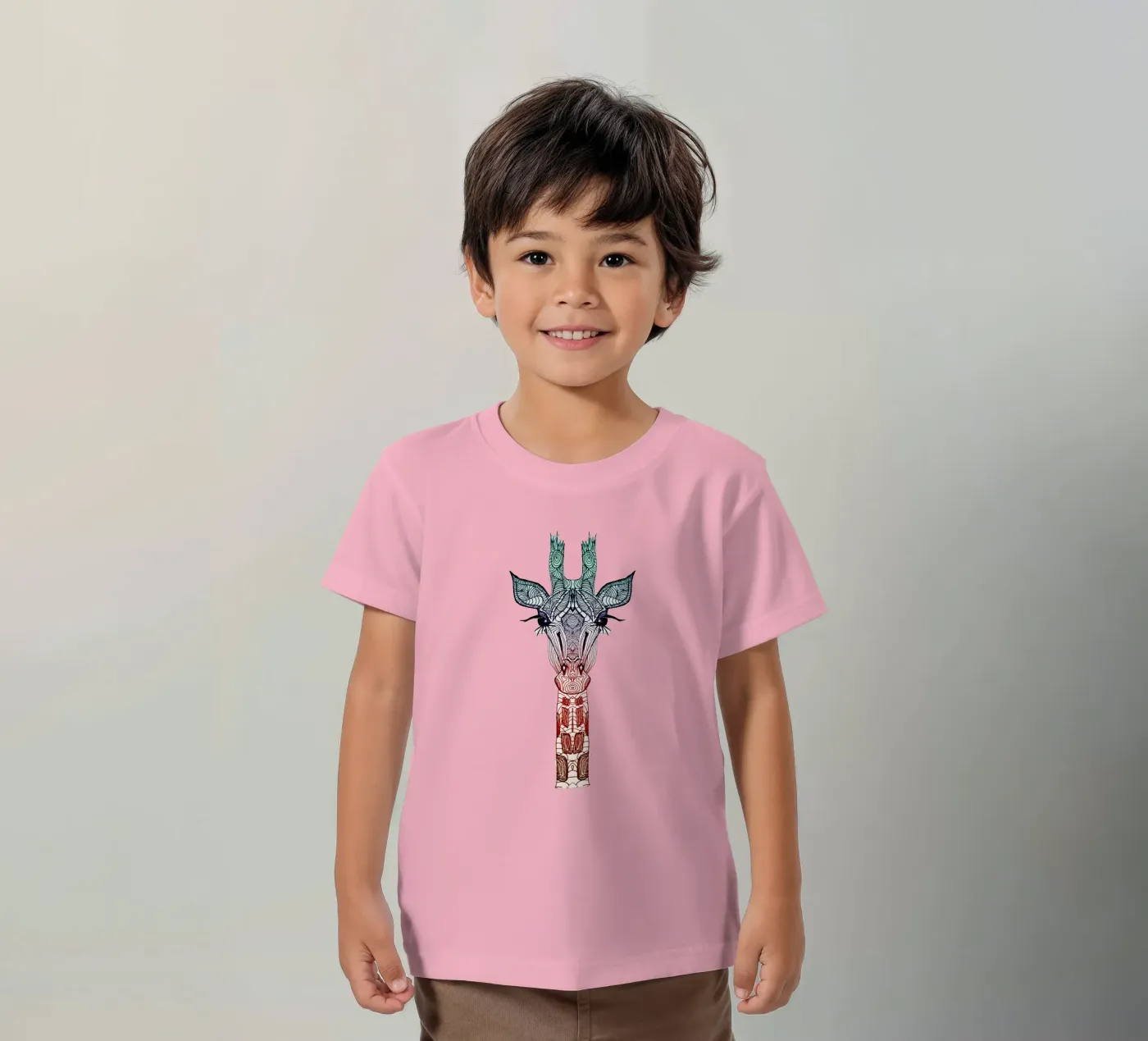 Giraffe kinder t-shirt van Monika Strigel