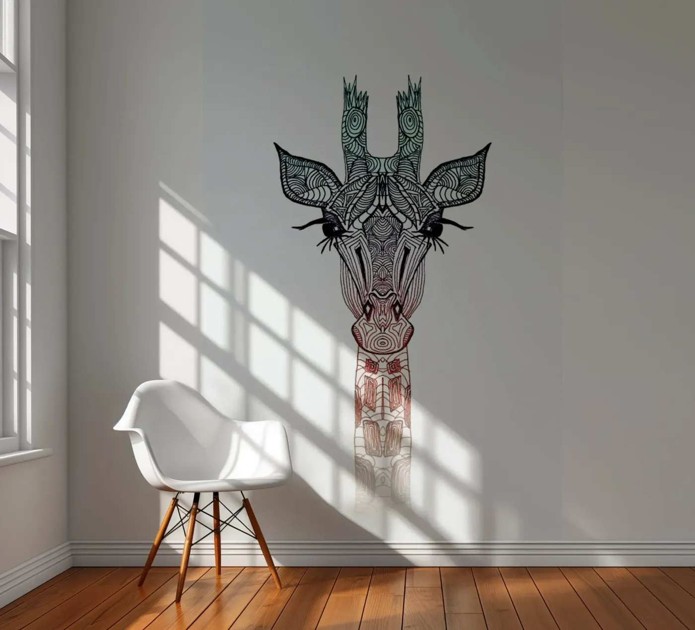 Giraffe fotobehang van Monika Strigel