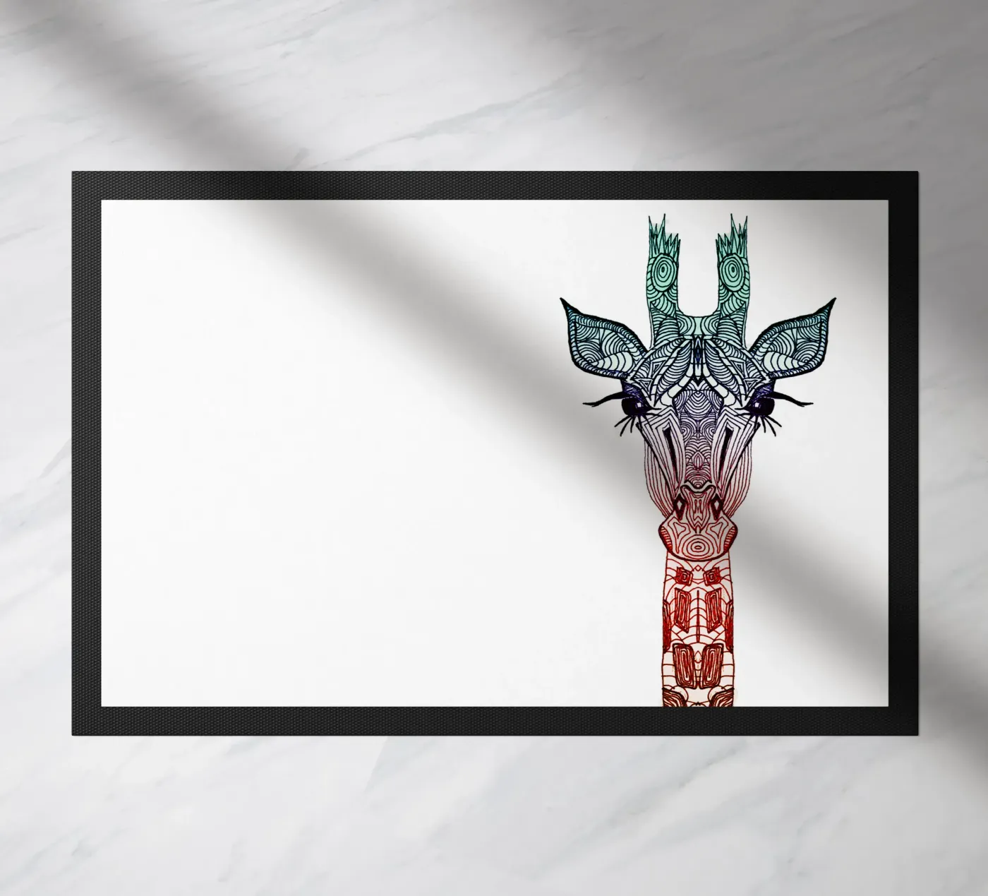 Giraffe deurmat van Monika Strigel