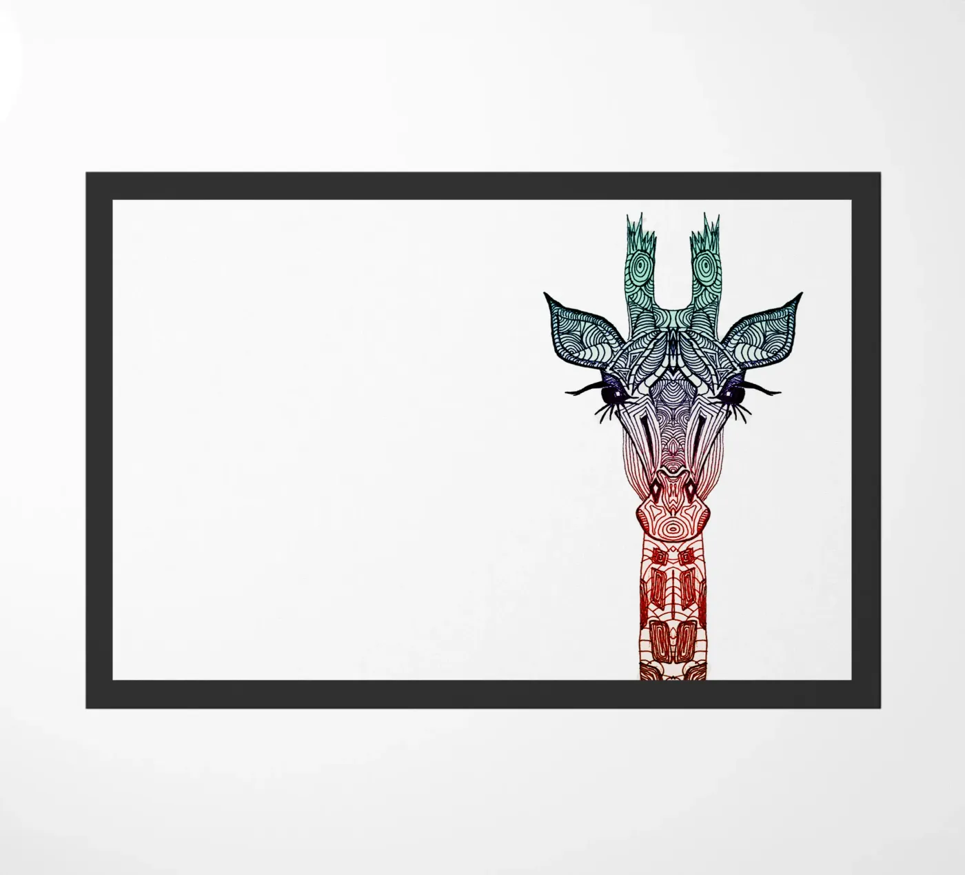 Giraffe deurmat van Monika Strigel