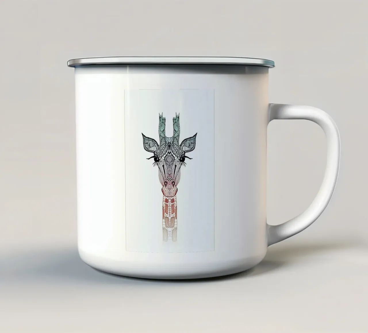 Giraffe tazza in smalto da Monika Strigel