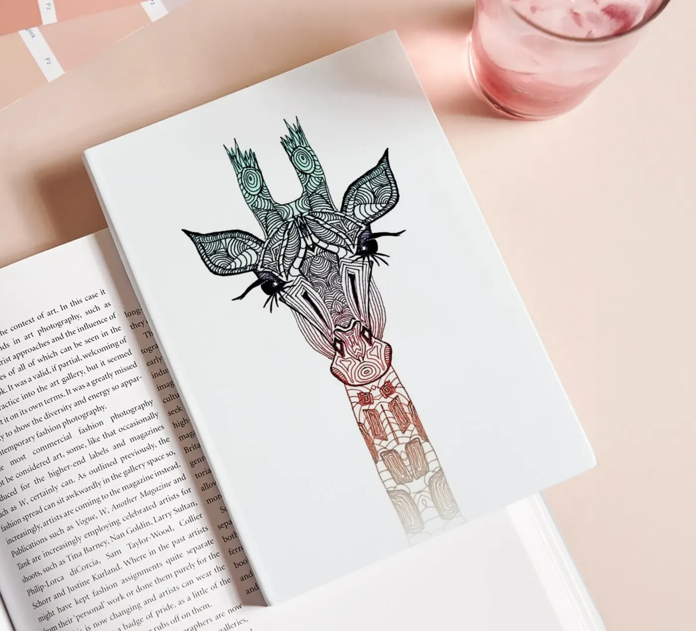 Giraffe notebook by Monika Strigel