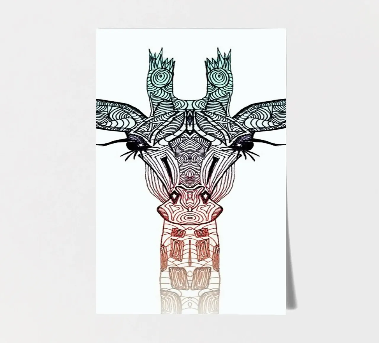 Giraffe sticker sheet by Monika Strigel