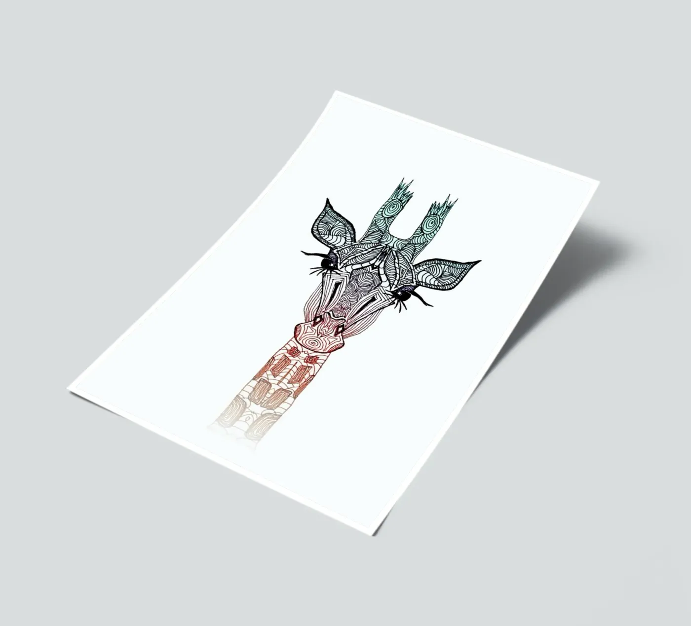 Giraffe Stickerbogen von Monika Strigel